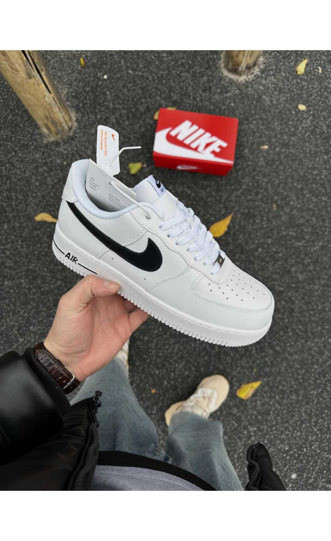 Чоловічі кросівки  Зимові кросівки nike air force, топ якість (low) (50-3)