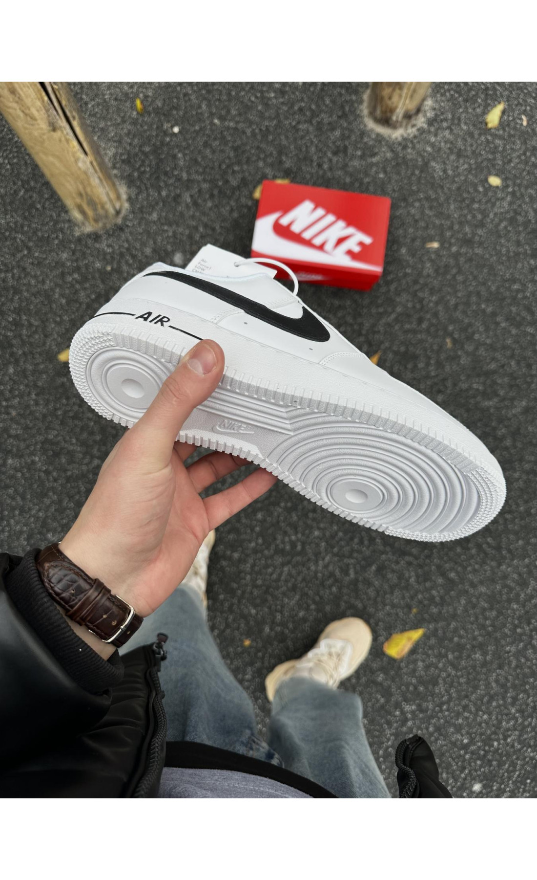 Чоловічі кросівки  Зимові кросівки nike air force, топ якість (low) (50-3)