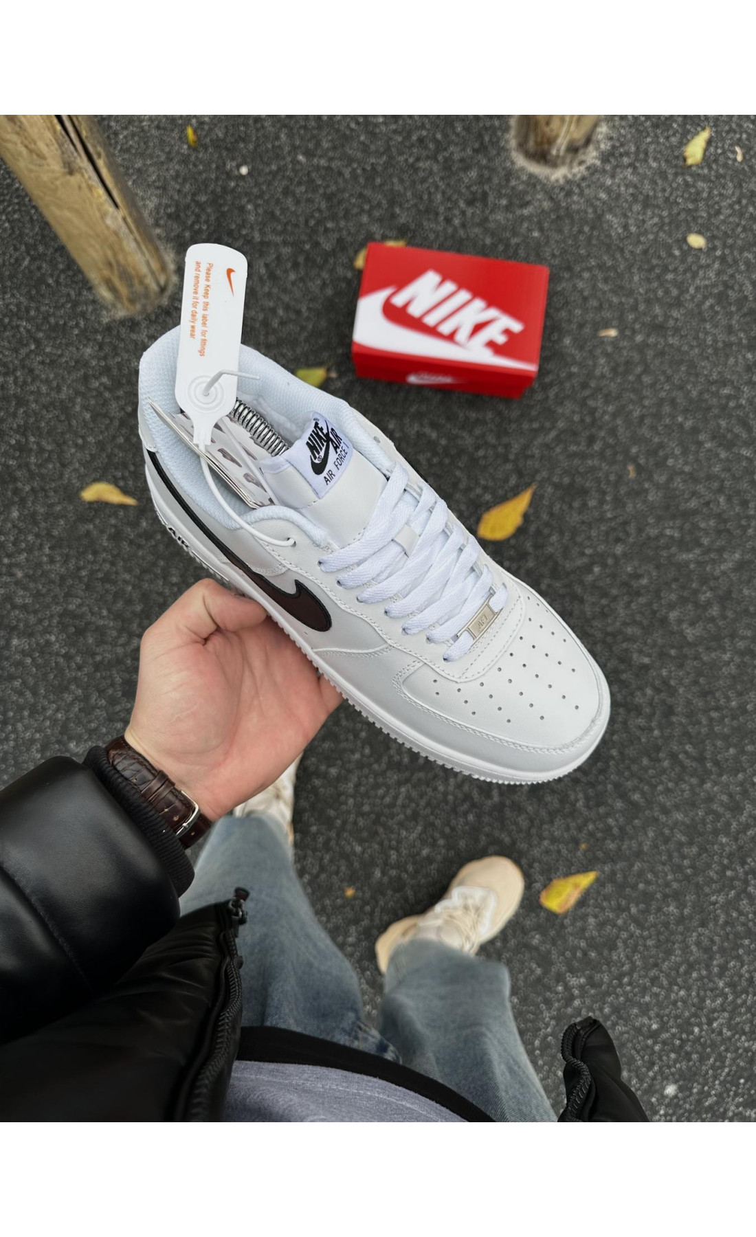 Чоловічі кросівки  Зимові кросівки nike air force, топ якість (low) (50-3)