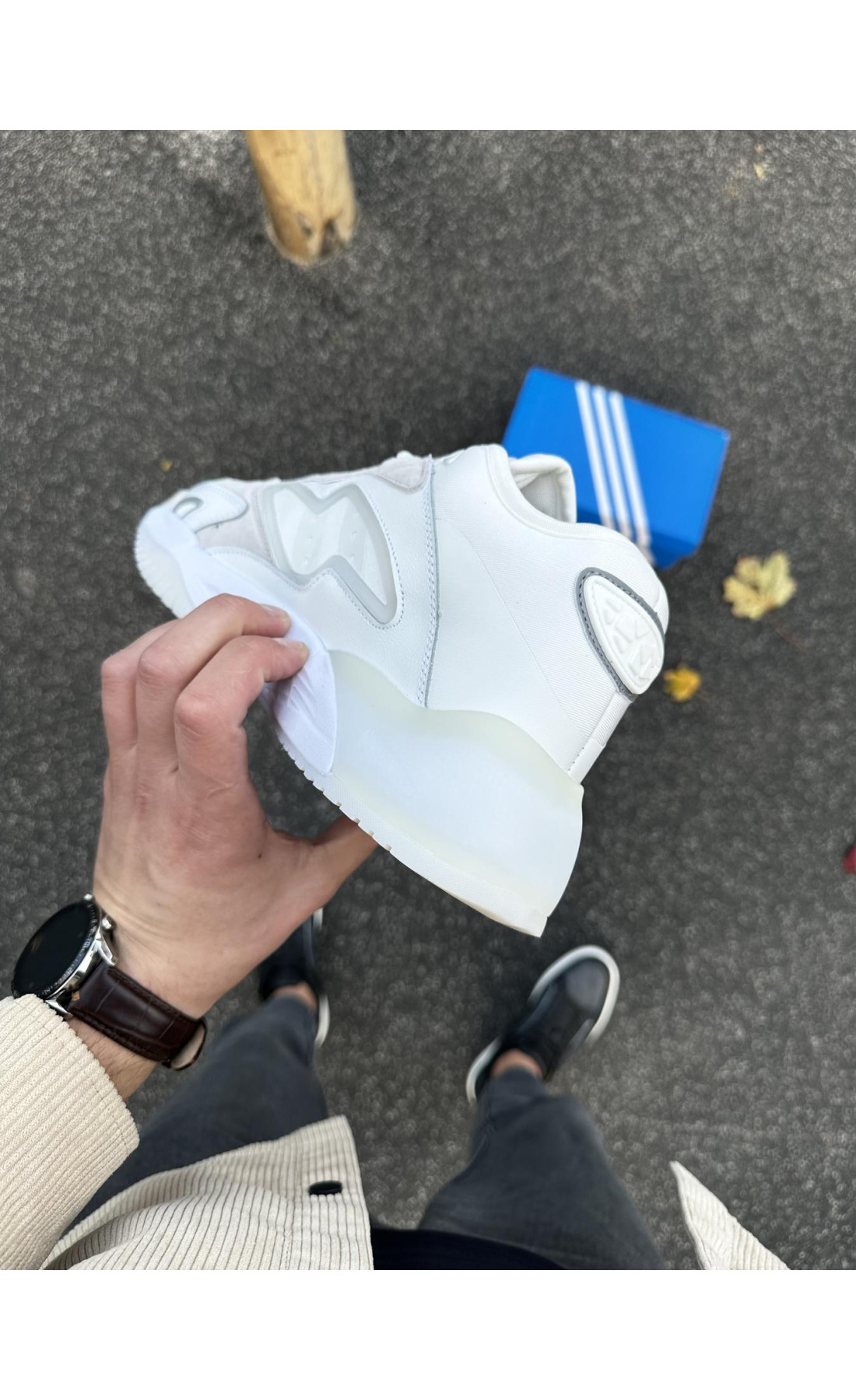 Чоловічі кросівки  Кросівки adidas streetball - (white & gray) (382-8)