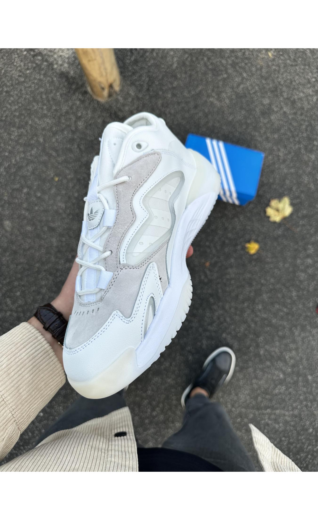 Чоловічі кросівки  Кросівки adidas streetball - (white & gray) (382-8)