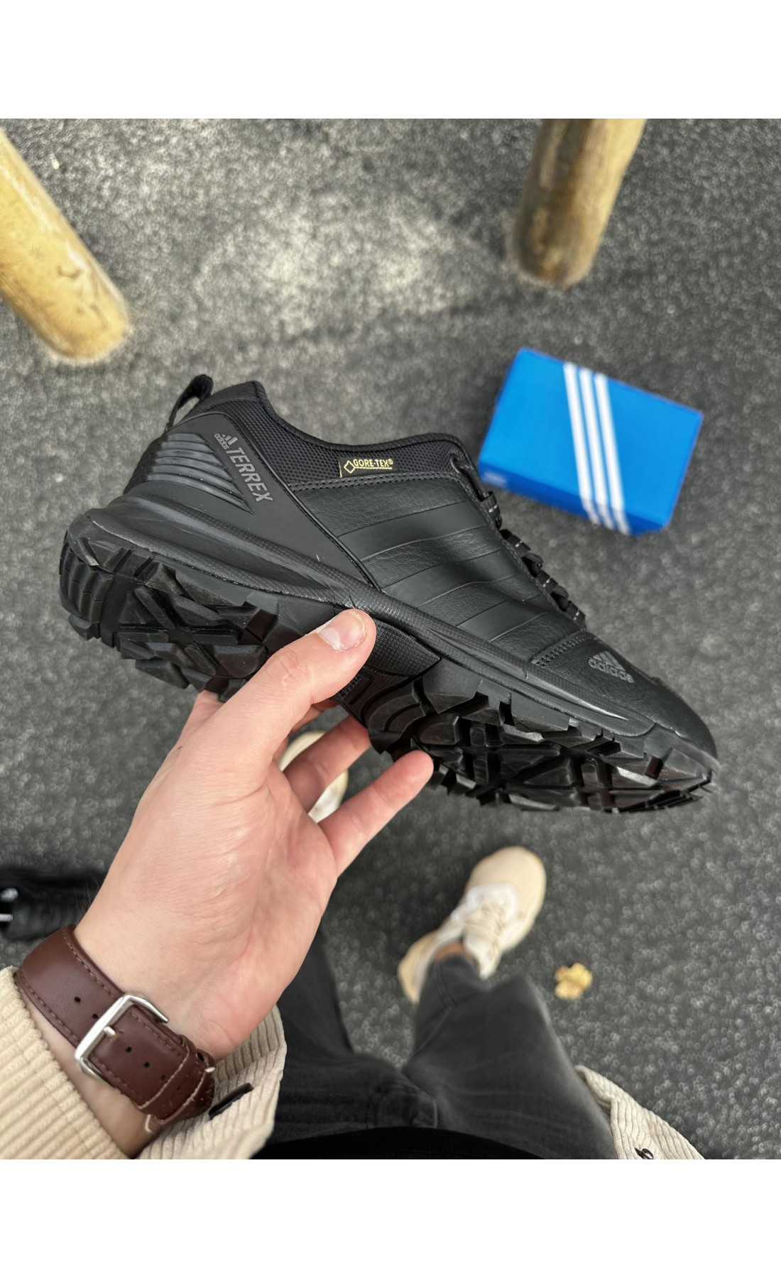 Чоловічі кросівки  Кросівки adidas terrex gore-tex (шкіряні) (3065-1)