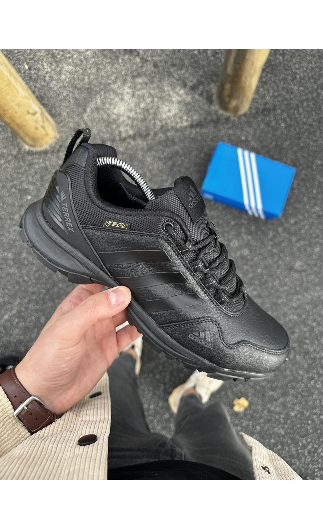 Чоловічі кросівки  Кросівки adidas terrex gore-tex (шкіряні) (3065-1)