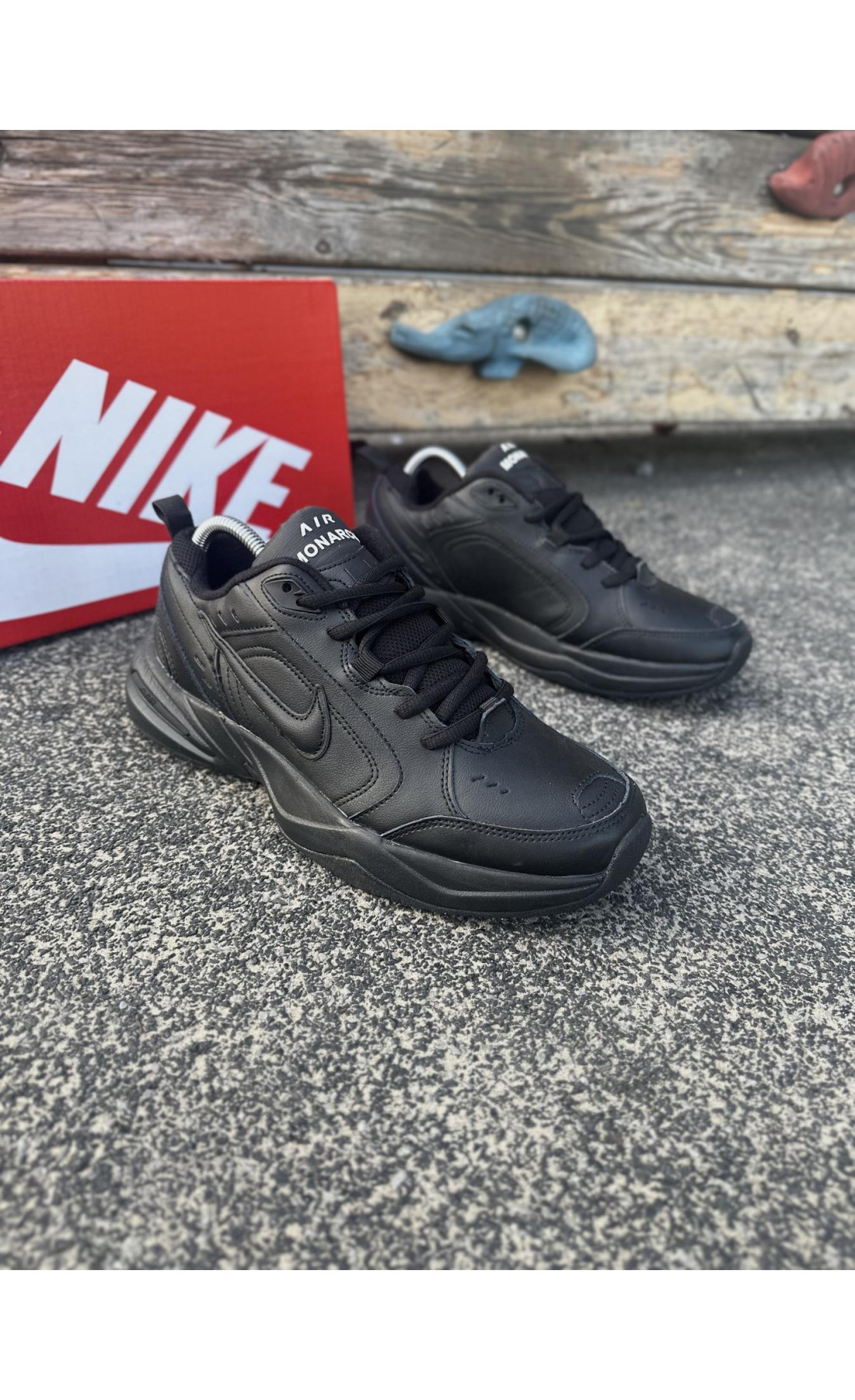 Чоловічі кросівки  Кросівки nike air monarch (all black) (5409-6)