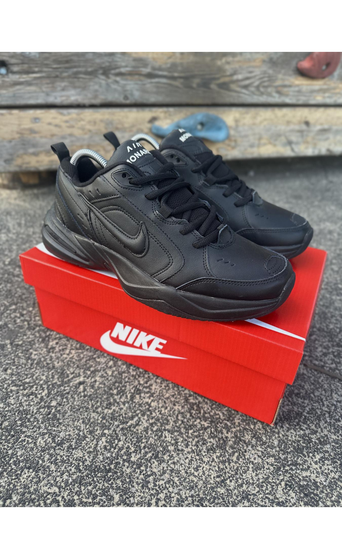 Чоловічі кросівки  Кросівки nike air monarch (all black) (5409-6)