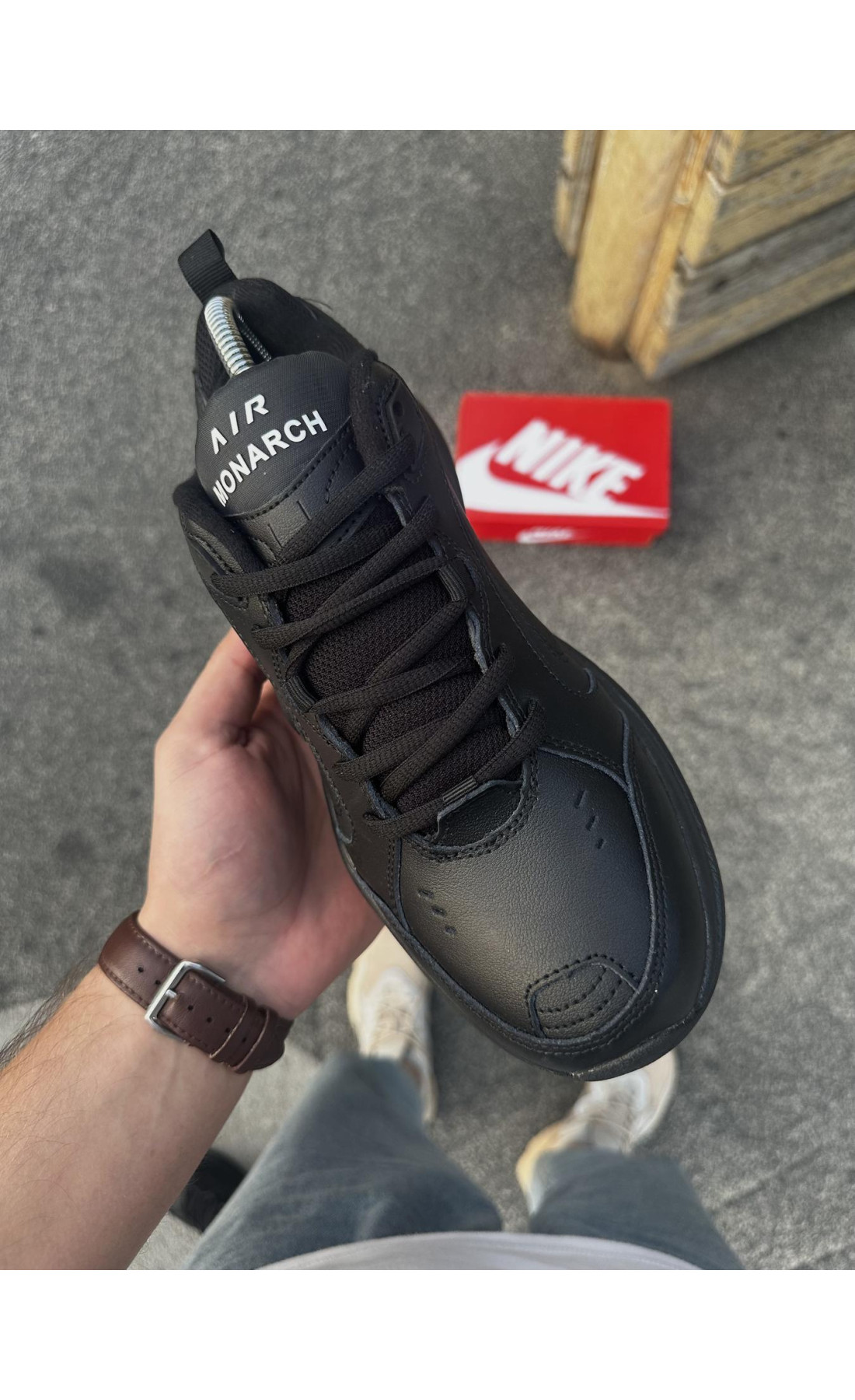 Чоловічі кросівки  Кросівки nike air monarch (all black) (5409-6)