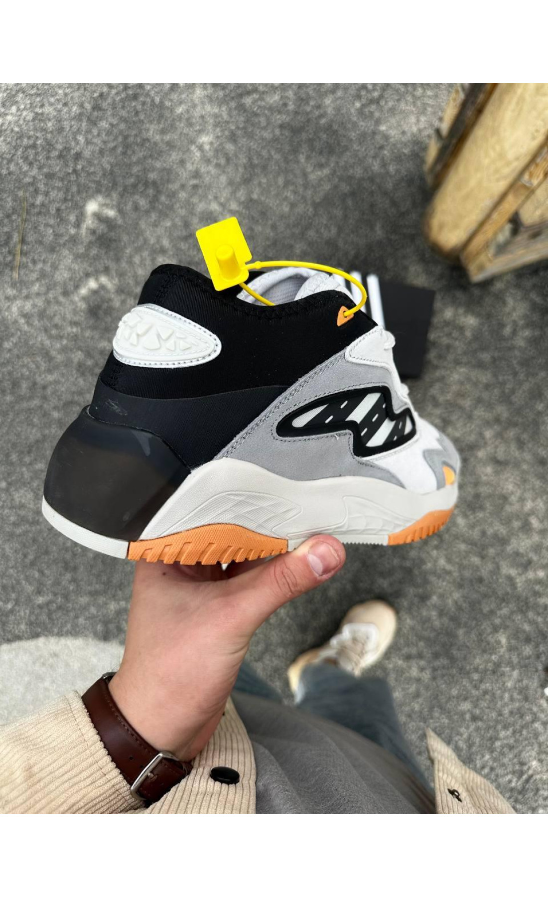 Чоловічі кросівки  Кросівки adidas streetball - (gray & orange) (3055-3)