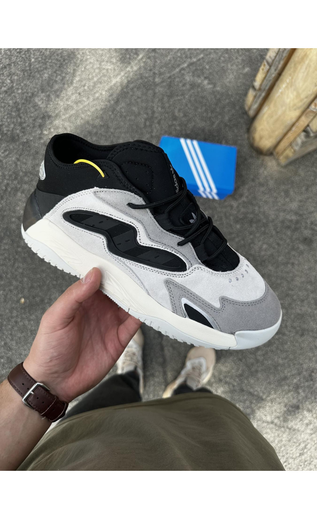 Чоловічі кросівки  Кросівки adidas streetball - (black / gray) (3055-2)