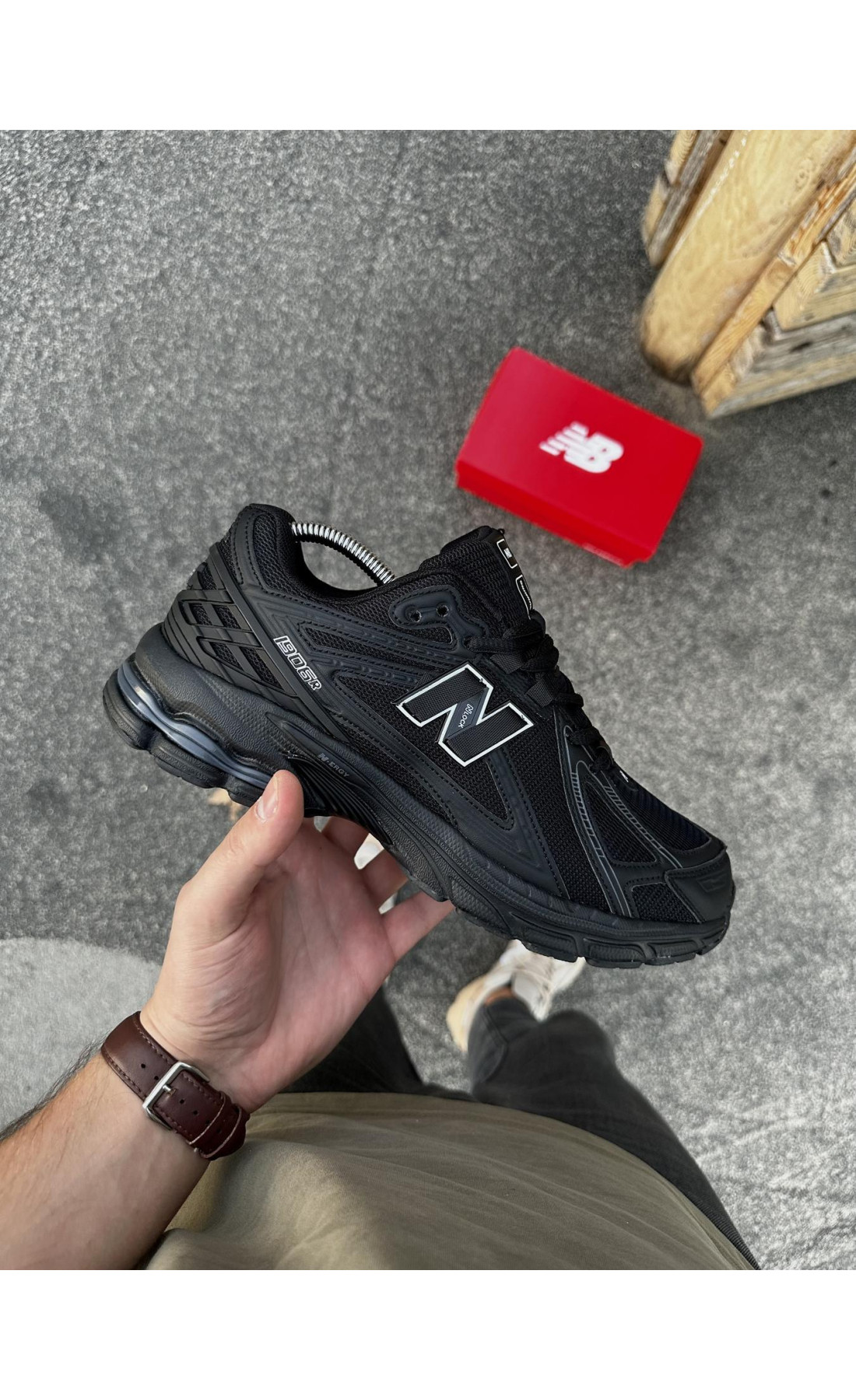 Чоловічі кросівки  Літні кросівки new balance r all black (1906-9)