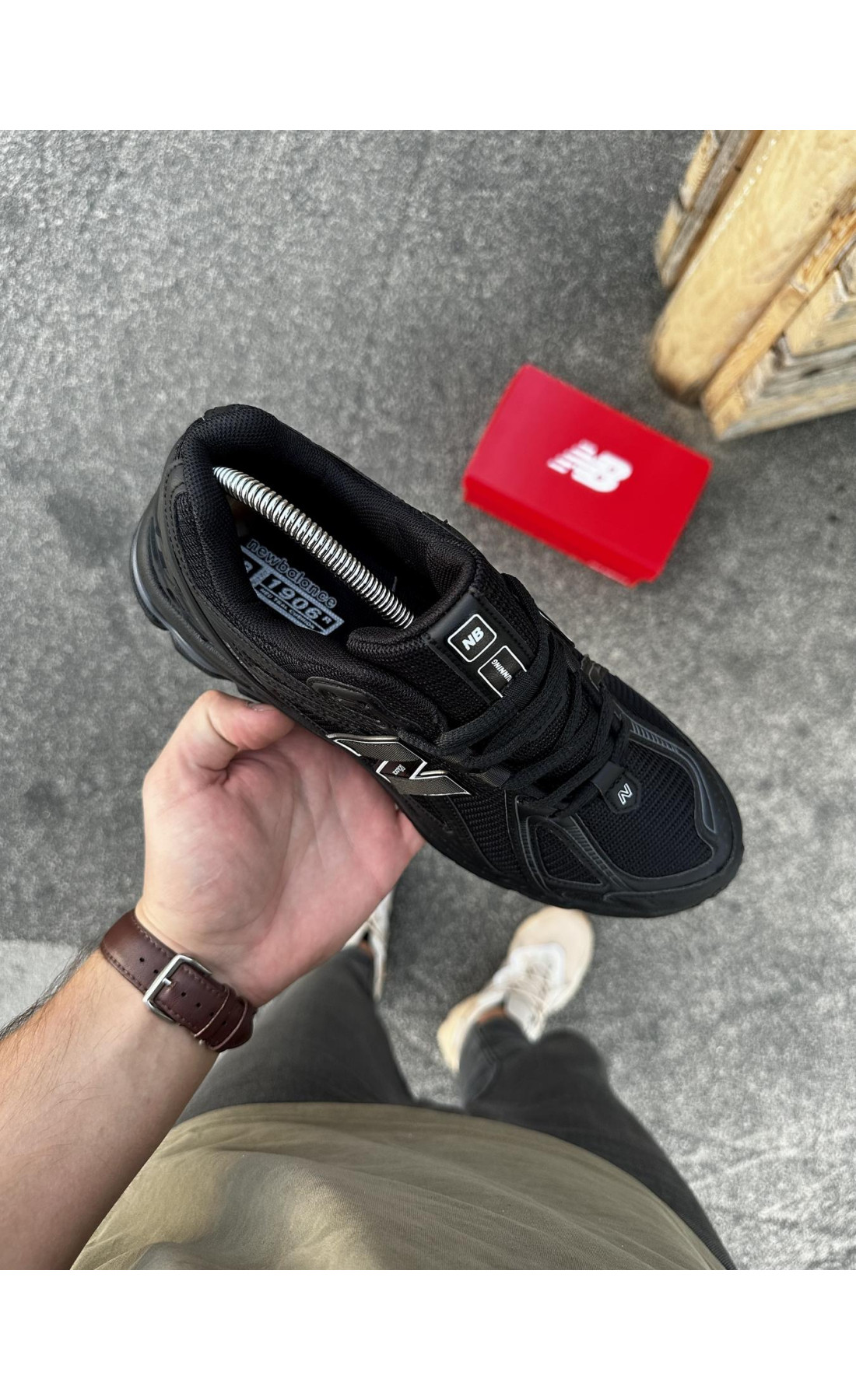 Чоловічі кросівки  Літні кросівки new balance r all black (1906-9)