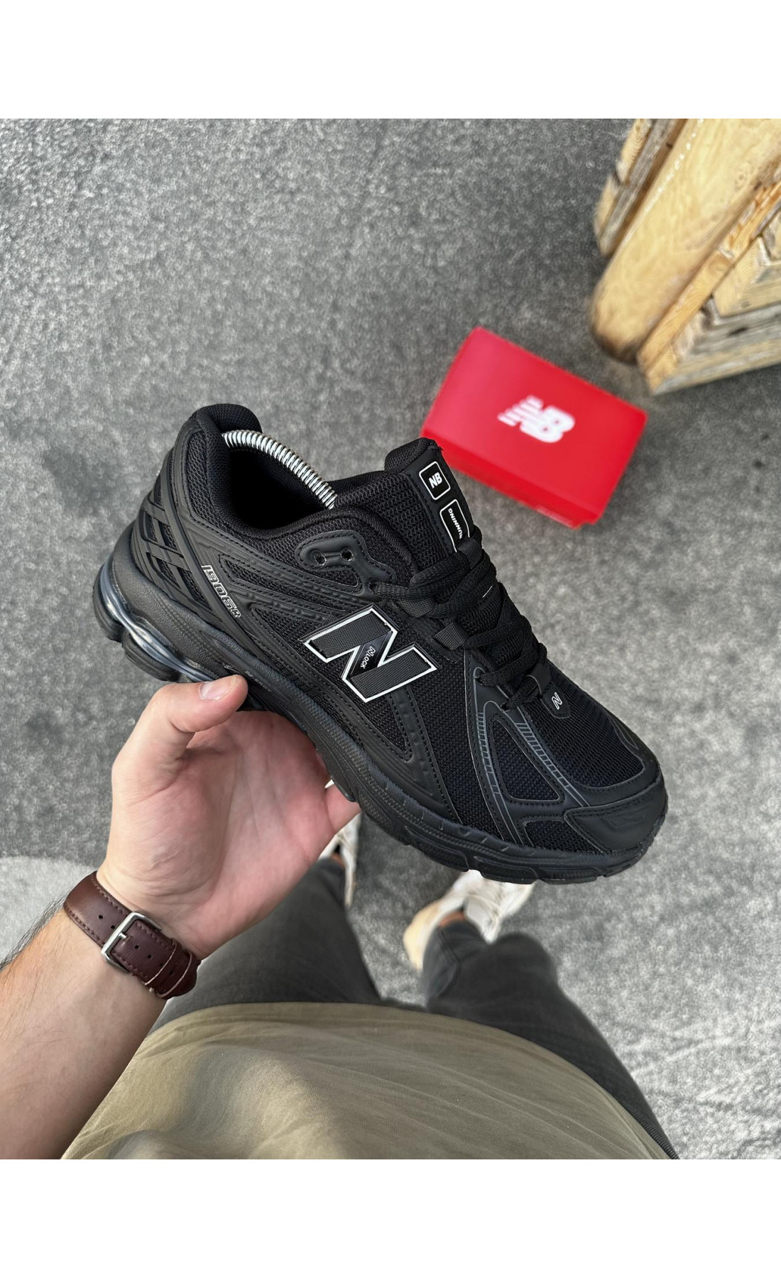 Чоловічі кросівки  Літні кросівки new balance r all black (1906-9)