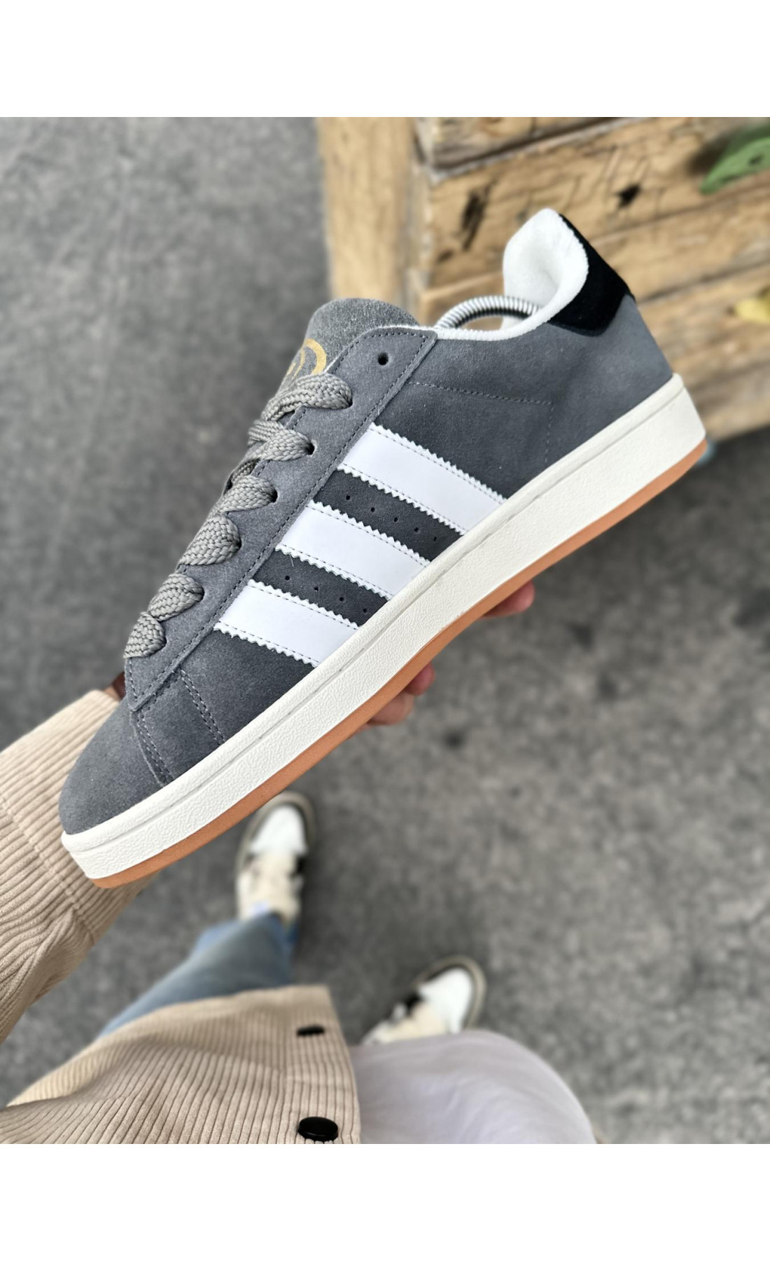 Чоловічі кросівки  Кросівки adidas campus (dark gray) (0815-14)