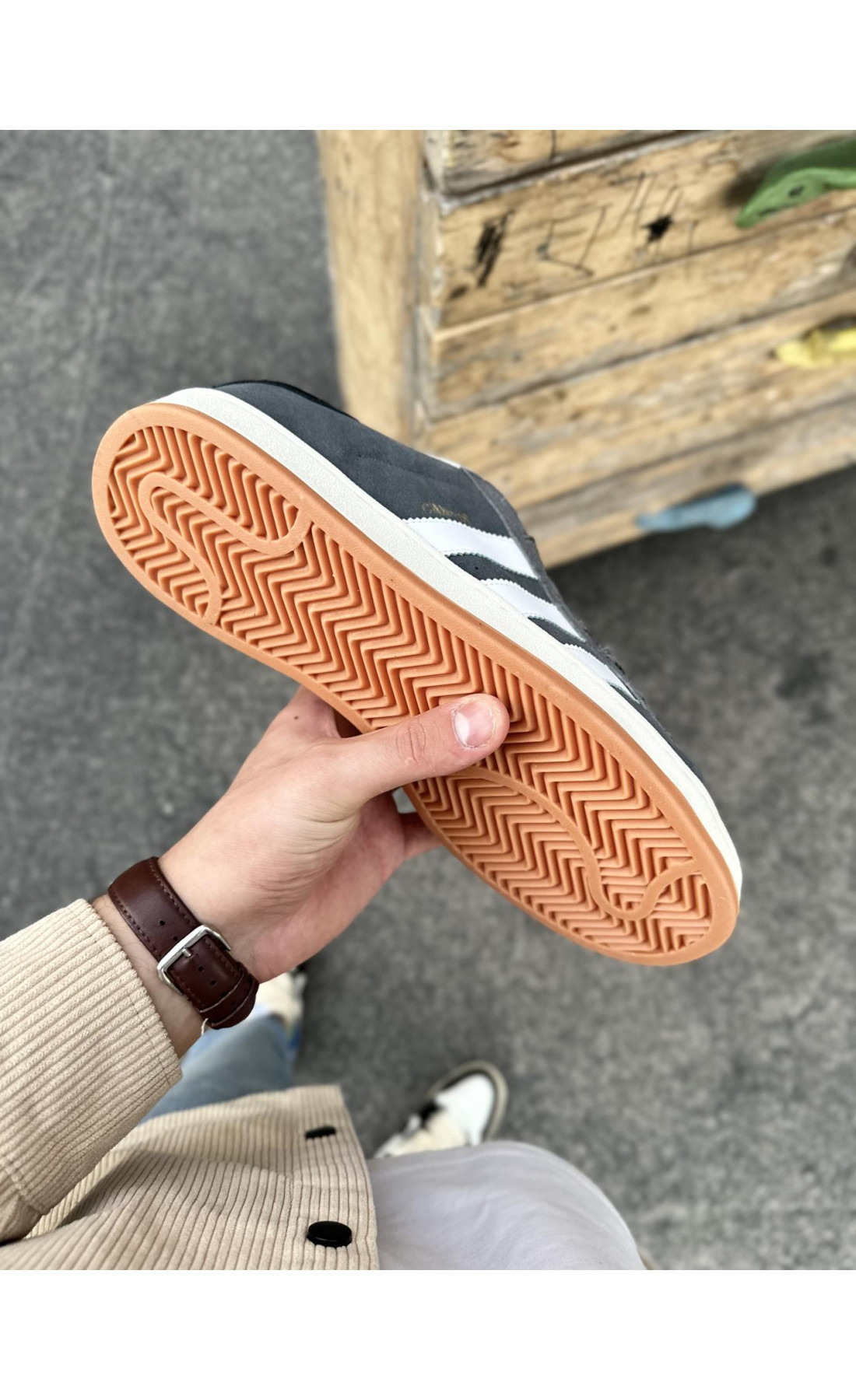 Чоловічі кросівки  Кросівки adidas campus (dark gray) (0815-14)