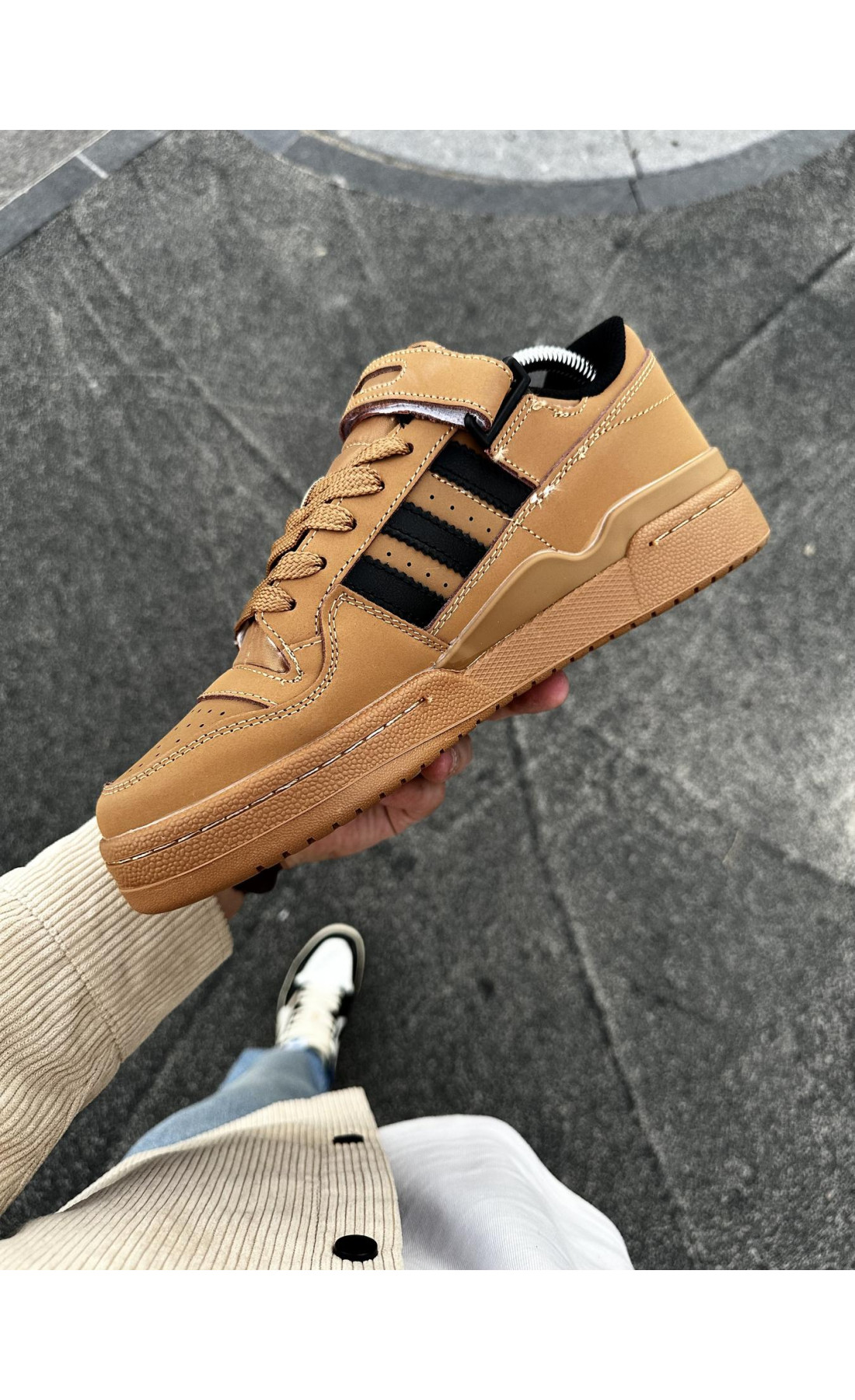 Чоловічі кросівки  Кросівки adidas forum low (camel) (316-5)