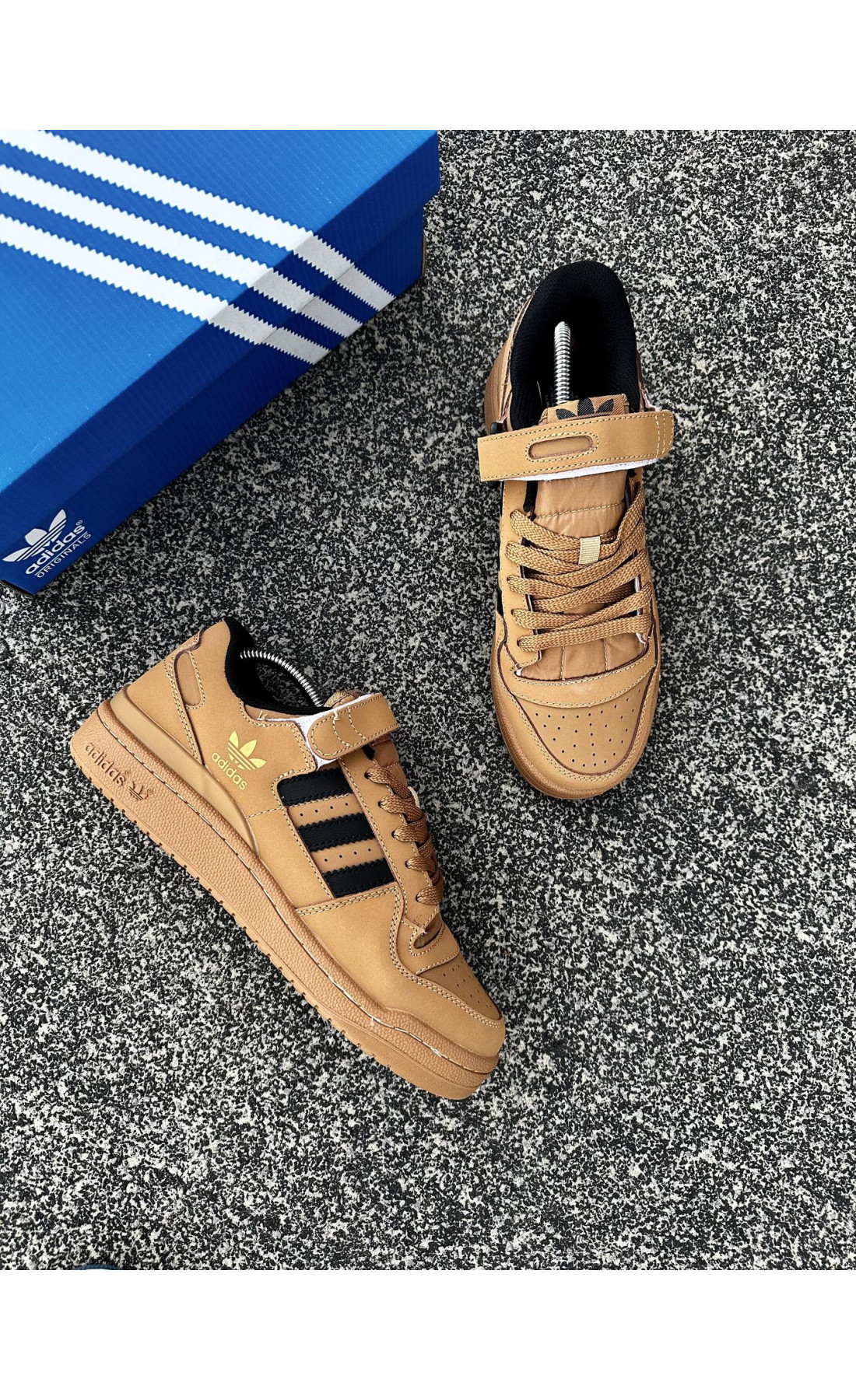 Чоловічі кросівки  Кросівки adidas forum low (camel) (316-5)