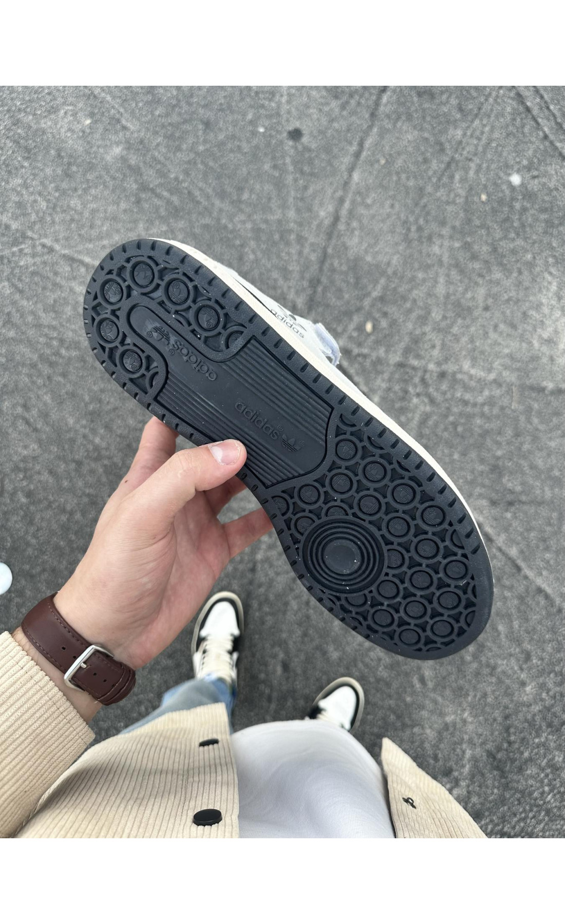 Чоловічі кросівки  Кросівки adidas forum low (gray & green) (316-14)