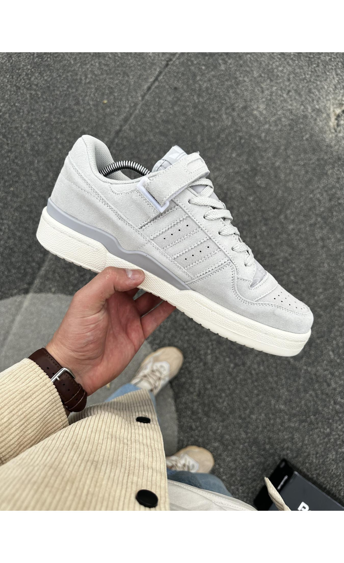 Чоловічі кросівки  Кросівки adidas forum low (gray) (316-1)