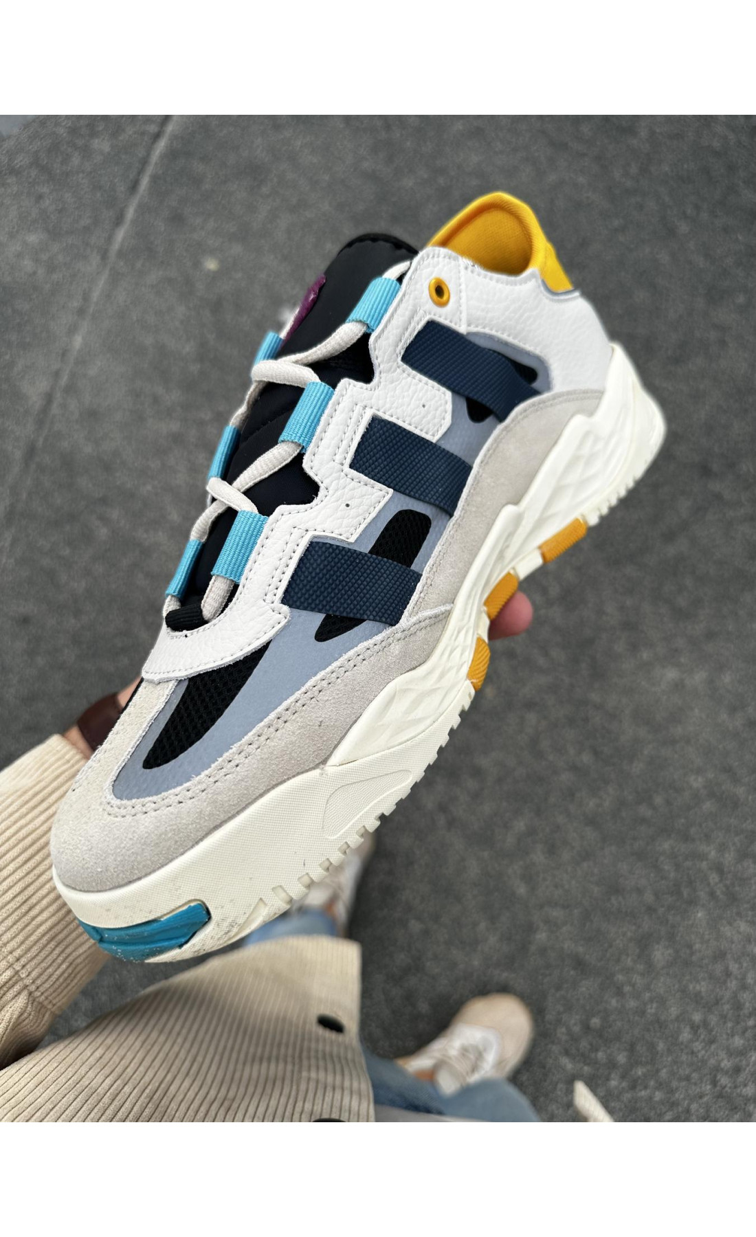 Чоловічі кросівки  Кросівки adidas niteball, тoп якість (beige) (30-2)