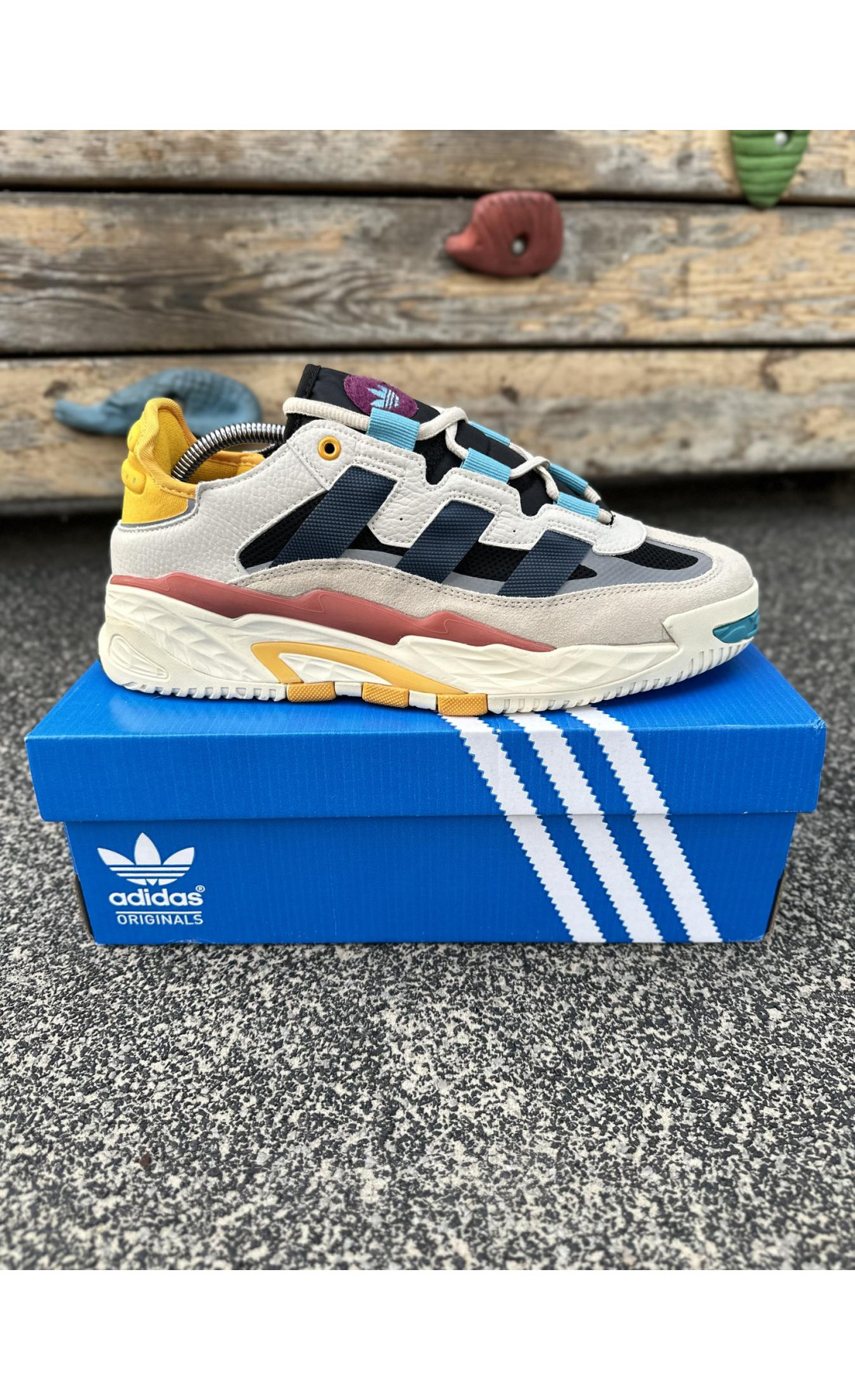 Чоловічі кросівки  Кросівки adidas niteball, тoп якість (beige) (30-2)