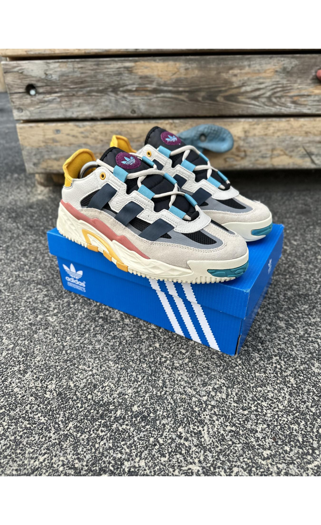 Чоловічі кросівки  Кросівки adidas niteball, тoп якість (beige) (30-2)