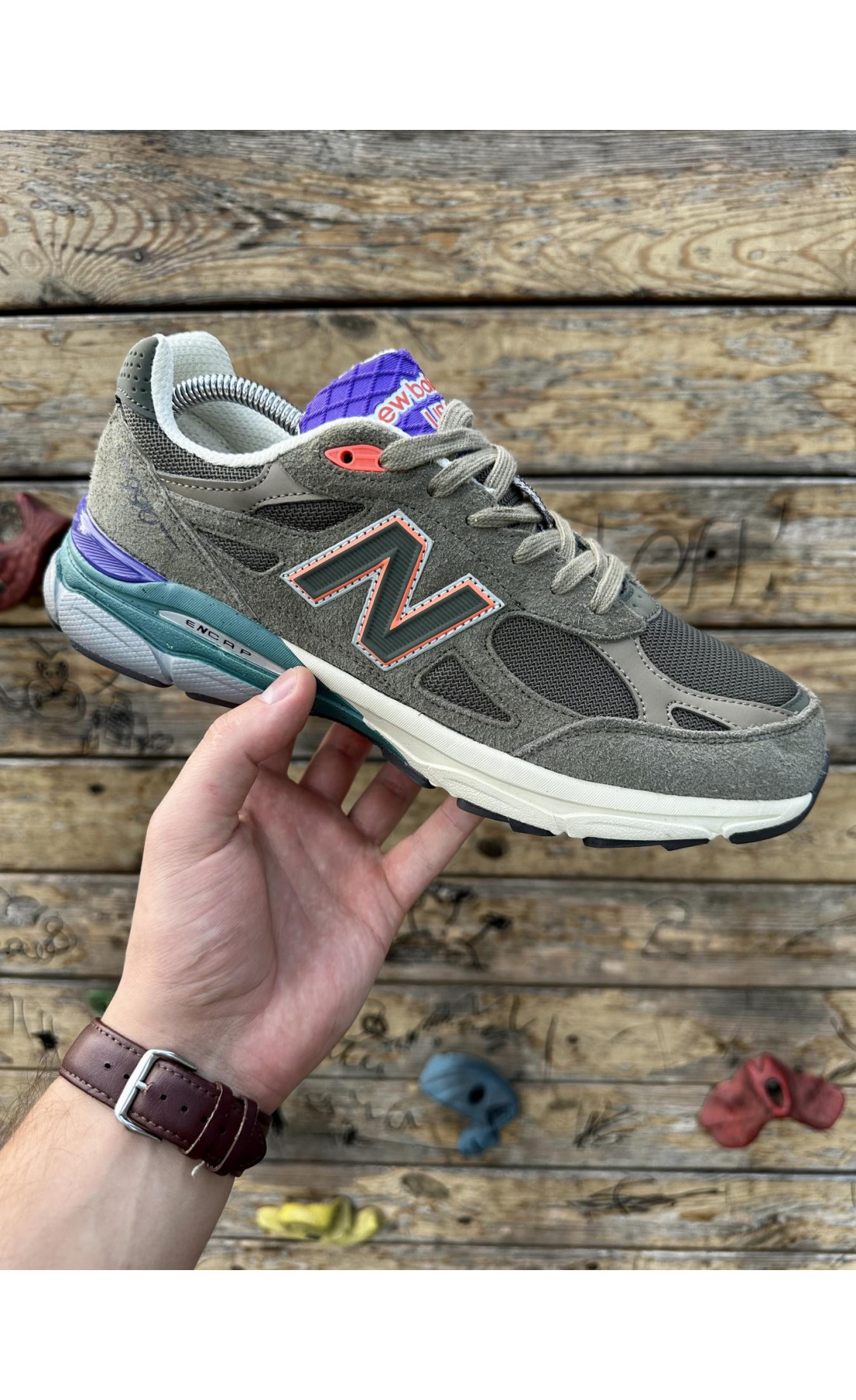 Чоловічі кросівки  Кросівки new balance usa (color & green) (739-19)