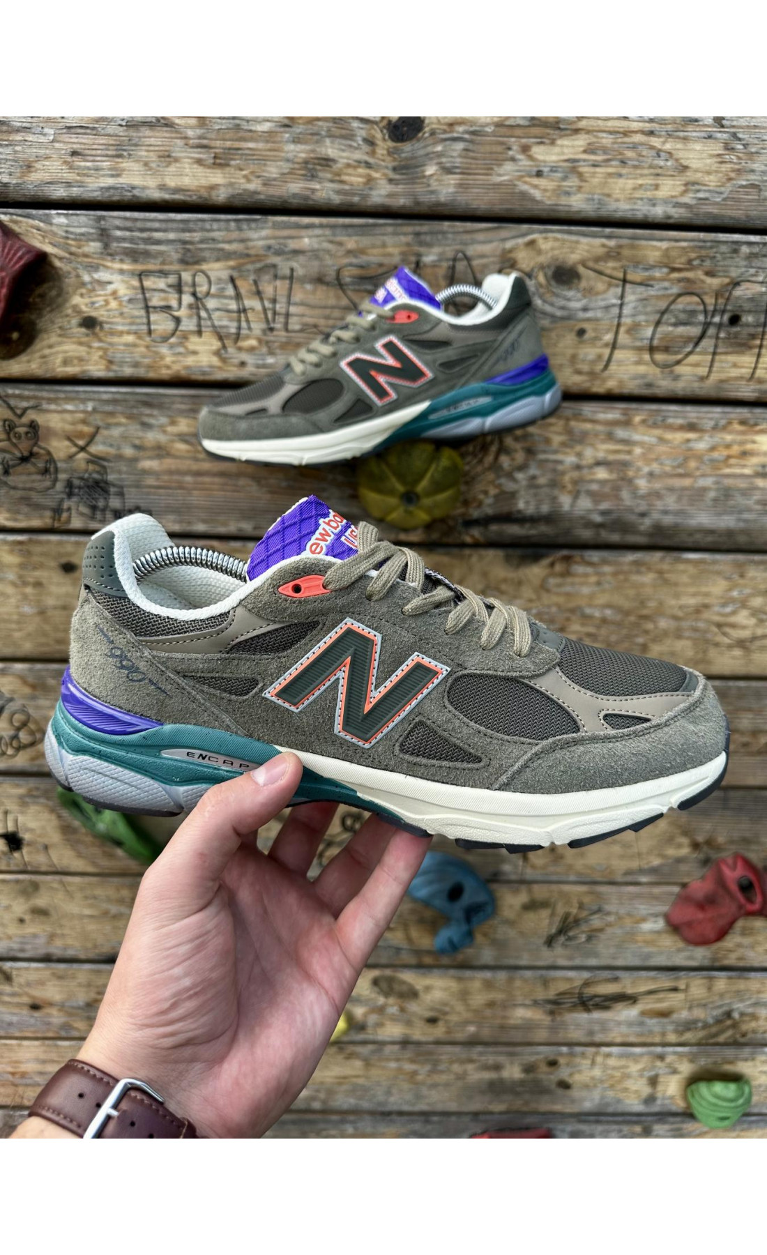 Чоловічі кросівки  Кросівки new balance usa (color & green) (739-19)