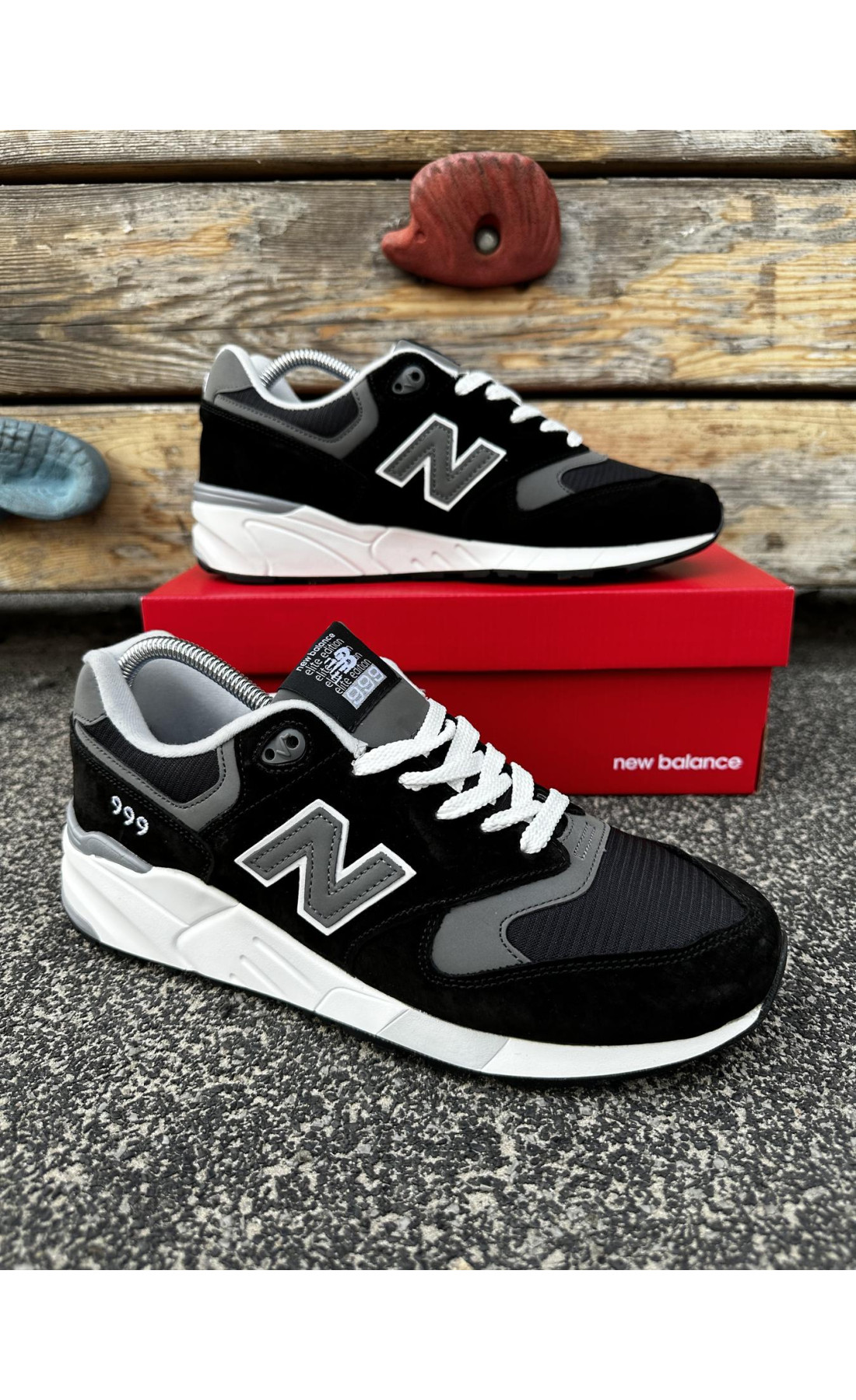 Чоловічі кросівки  Кросівки new balance (black & white) (469-1)