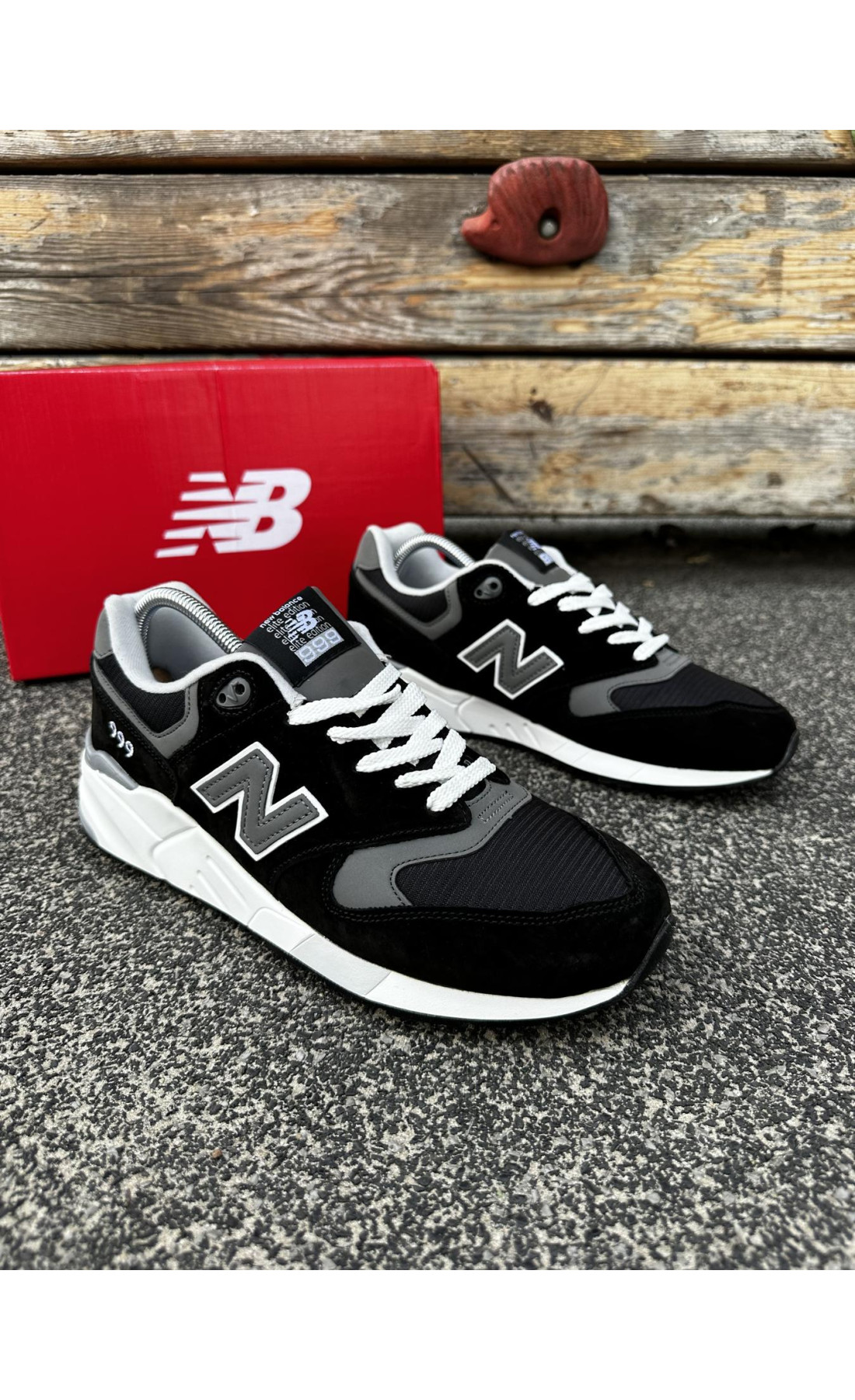 Чоловічі кросівки  Кросівки new balance (black & white) (469-1)