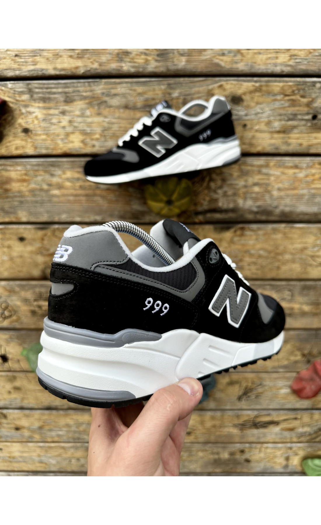 Чоловічі кросівки  Кросівки new balance (black & white) (469-1)