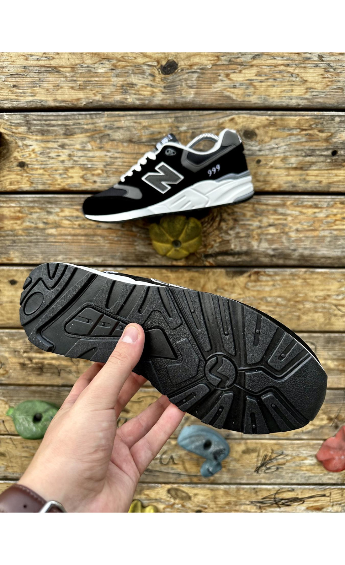 Чоловічі кросівки  Кросівки new balance (black & white) (469-1)