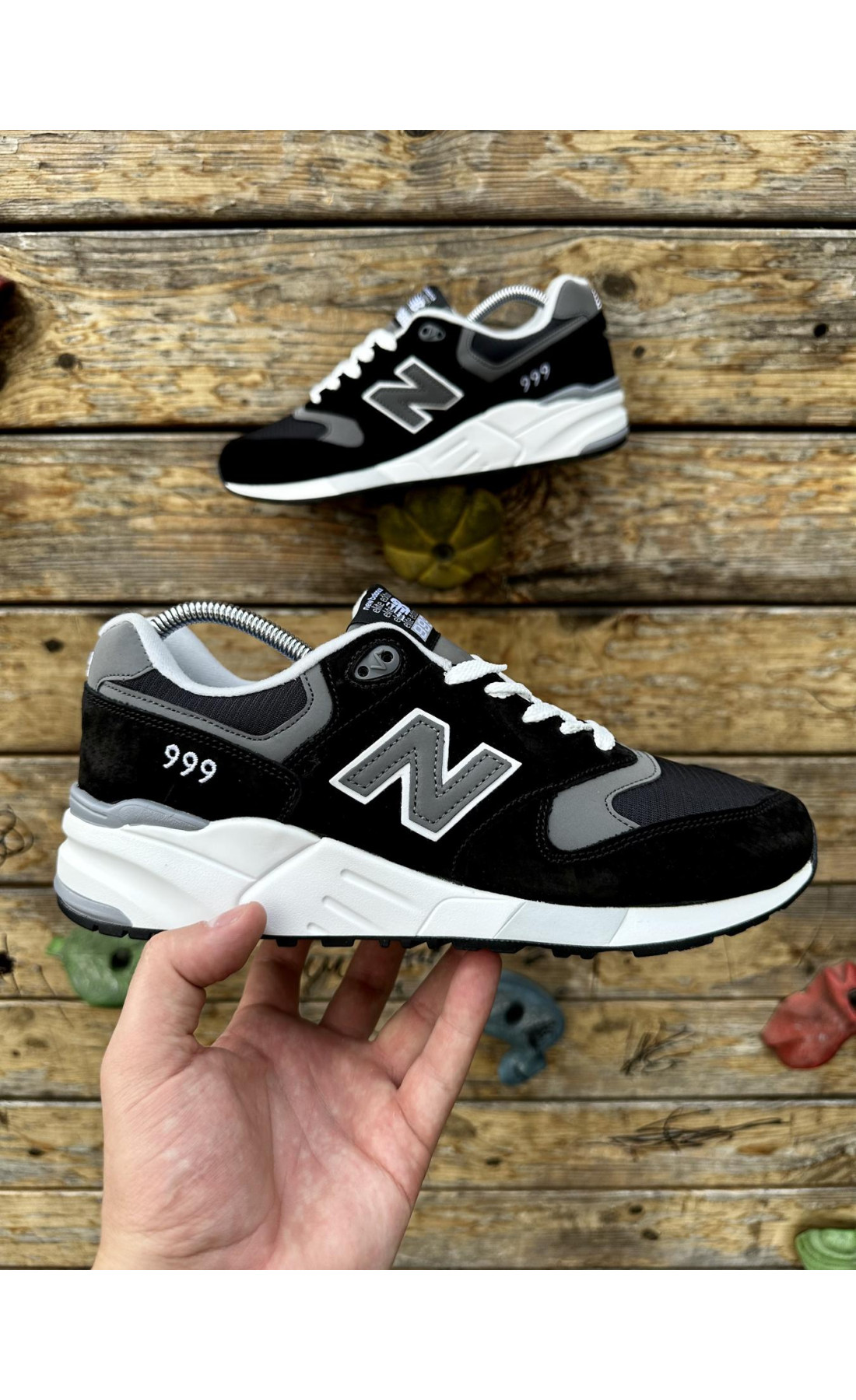 Чоловічі кросівки  Кросівки new balance (black & white) (469-1)