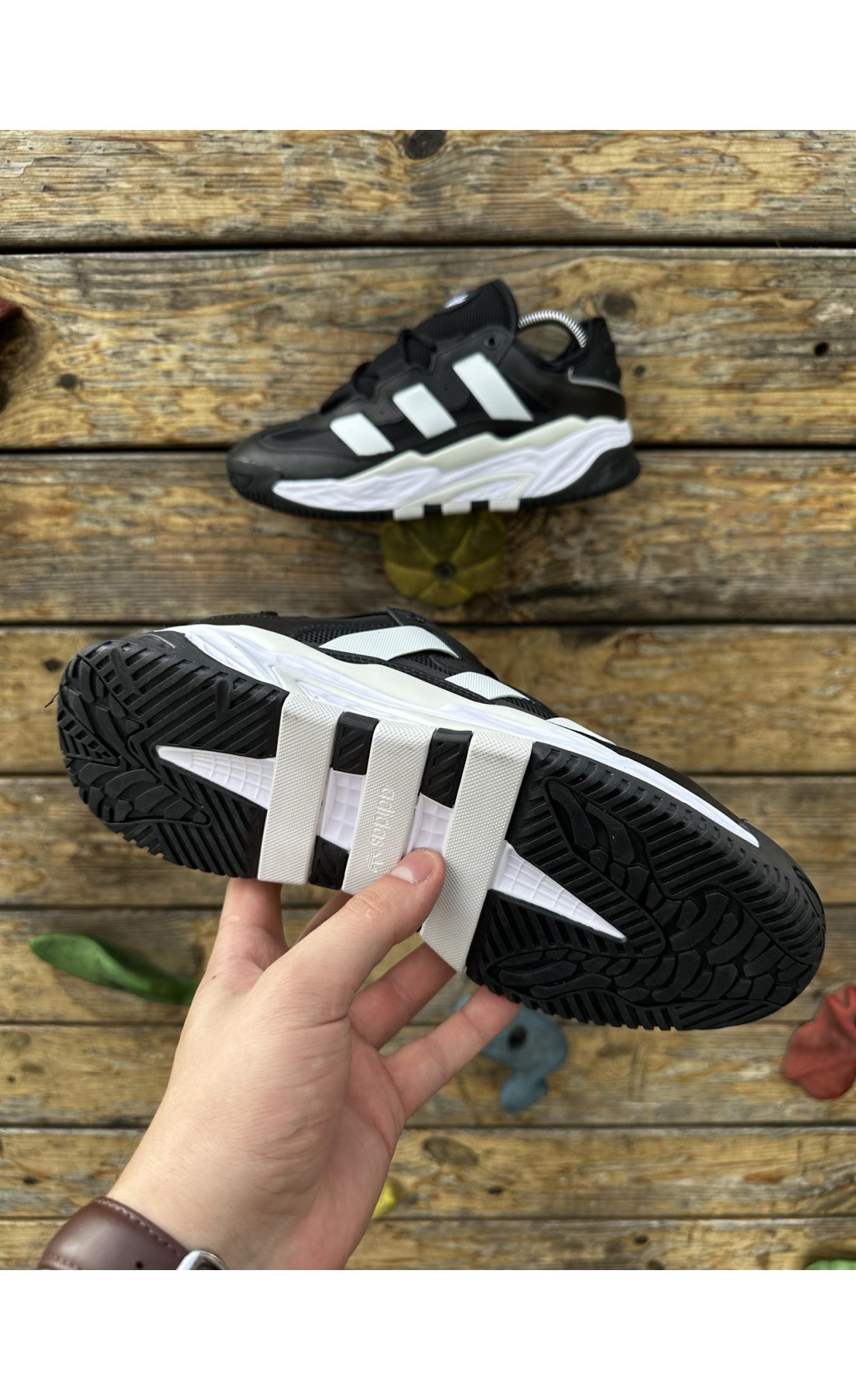 Чоловічі кросівки  Кросівки adidas niteball, тoп якість (black) (4015-7)