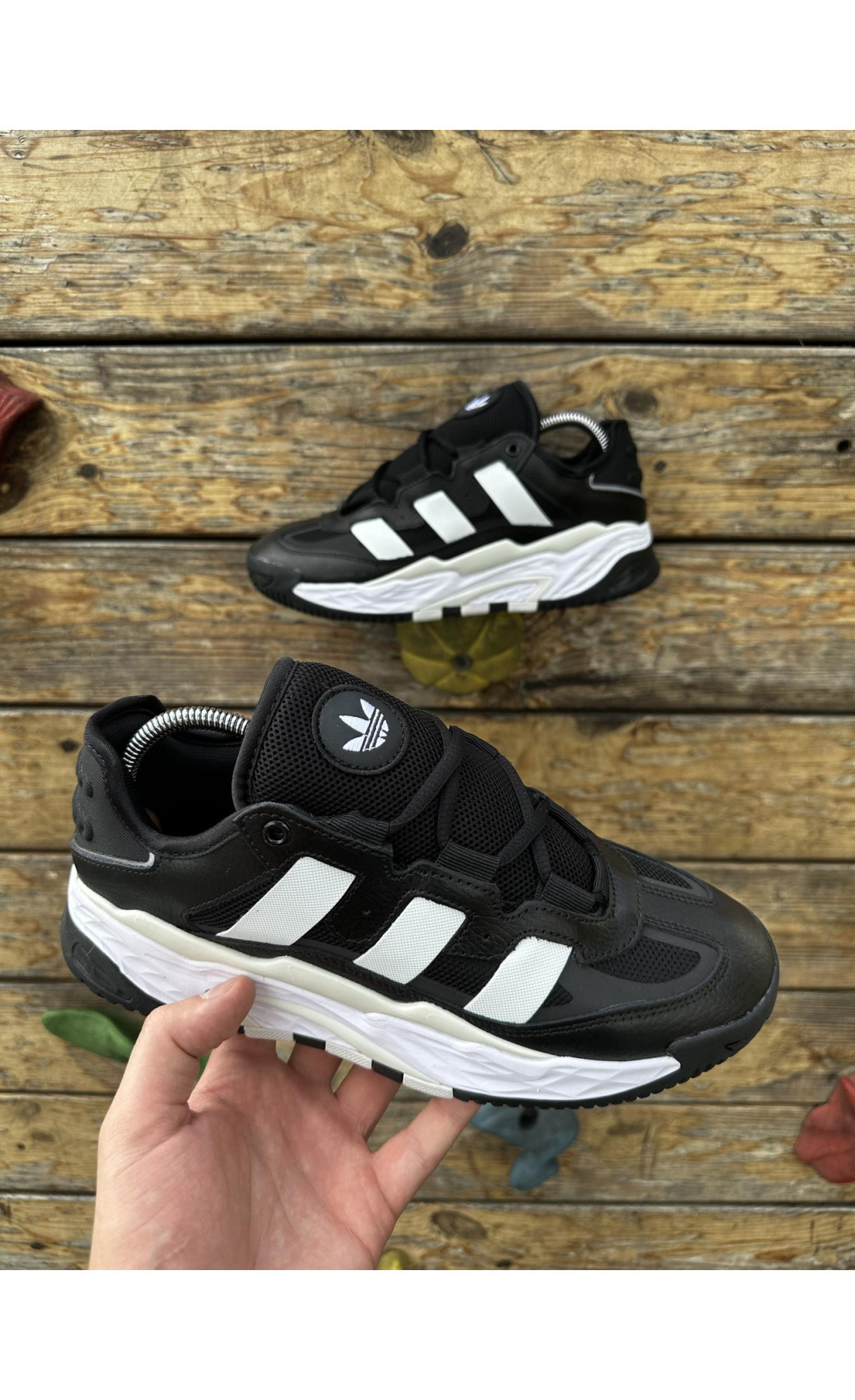 Чоловічі кросівки  Кросівки adidas niteball, тoп якість (black) (4015-7)