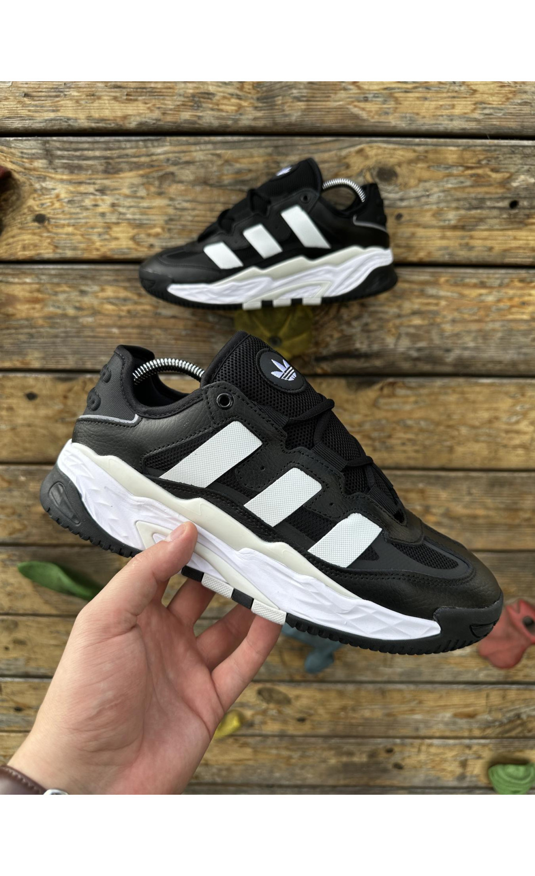 Чоловічі кросівки  Кросівки adidas niteball, тoп якість (black) (4015-7)