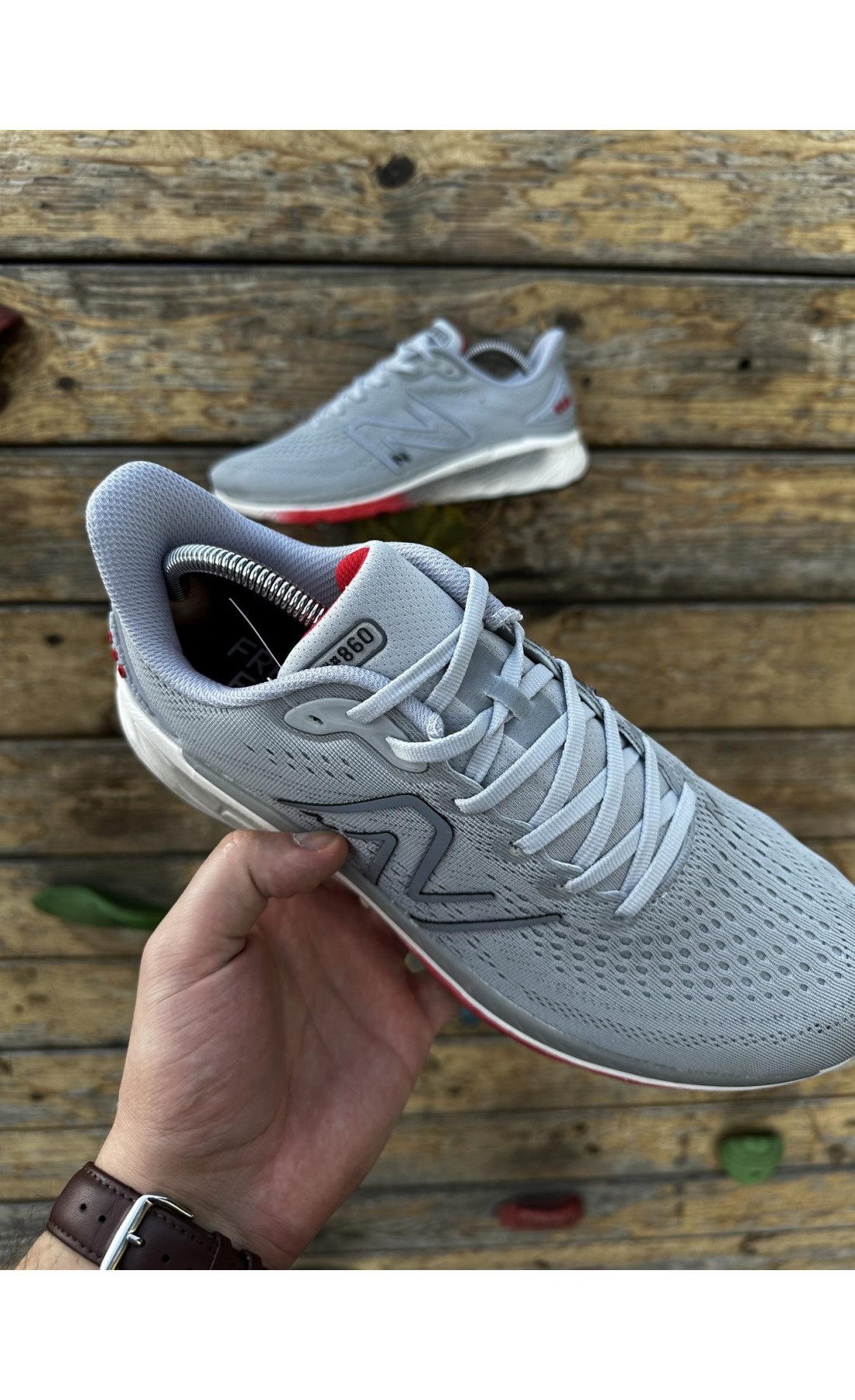 Чоловічі кросівки  Кросівки new balance fresh foam (світло сірі) (636-3)