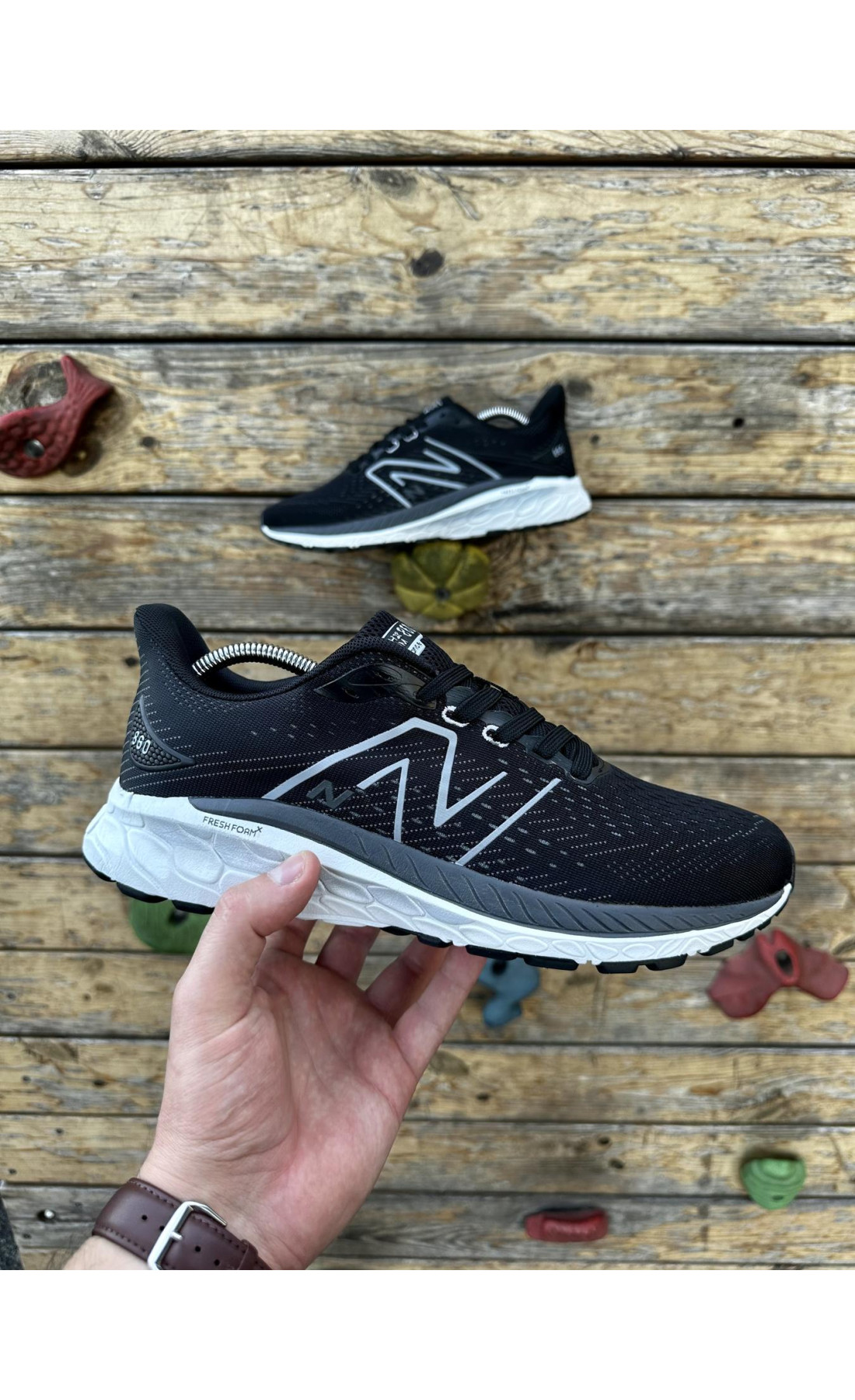 Чоловічі кросівки  Кросівки new balance fresh foam (black white) (3181-2)