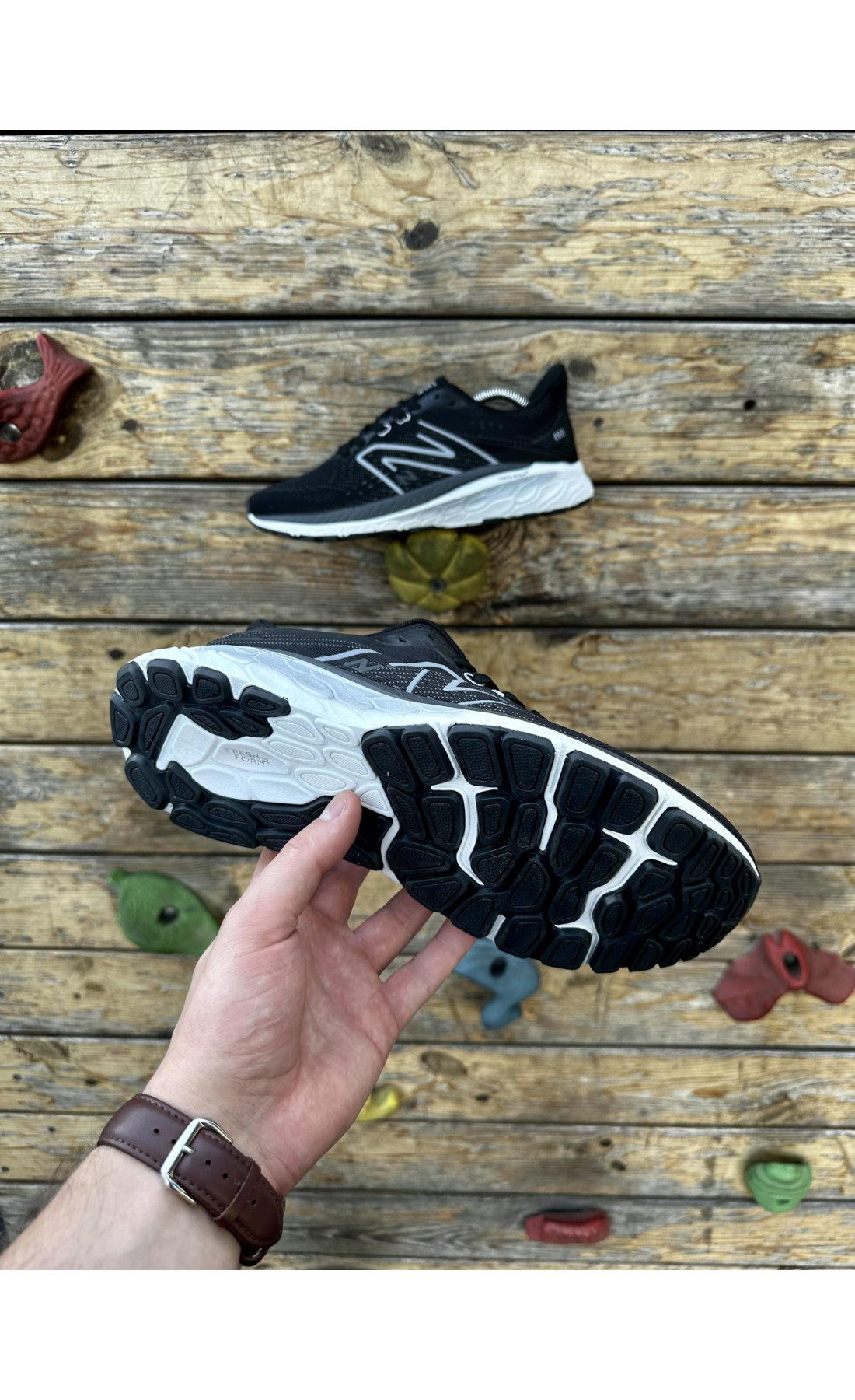 Чоловічі кросівки  Кросівки new balance fresh foam (black white) (3181-2)