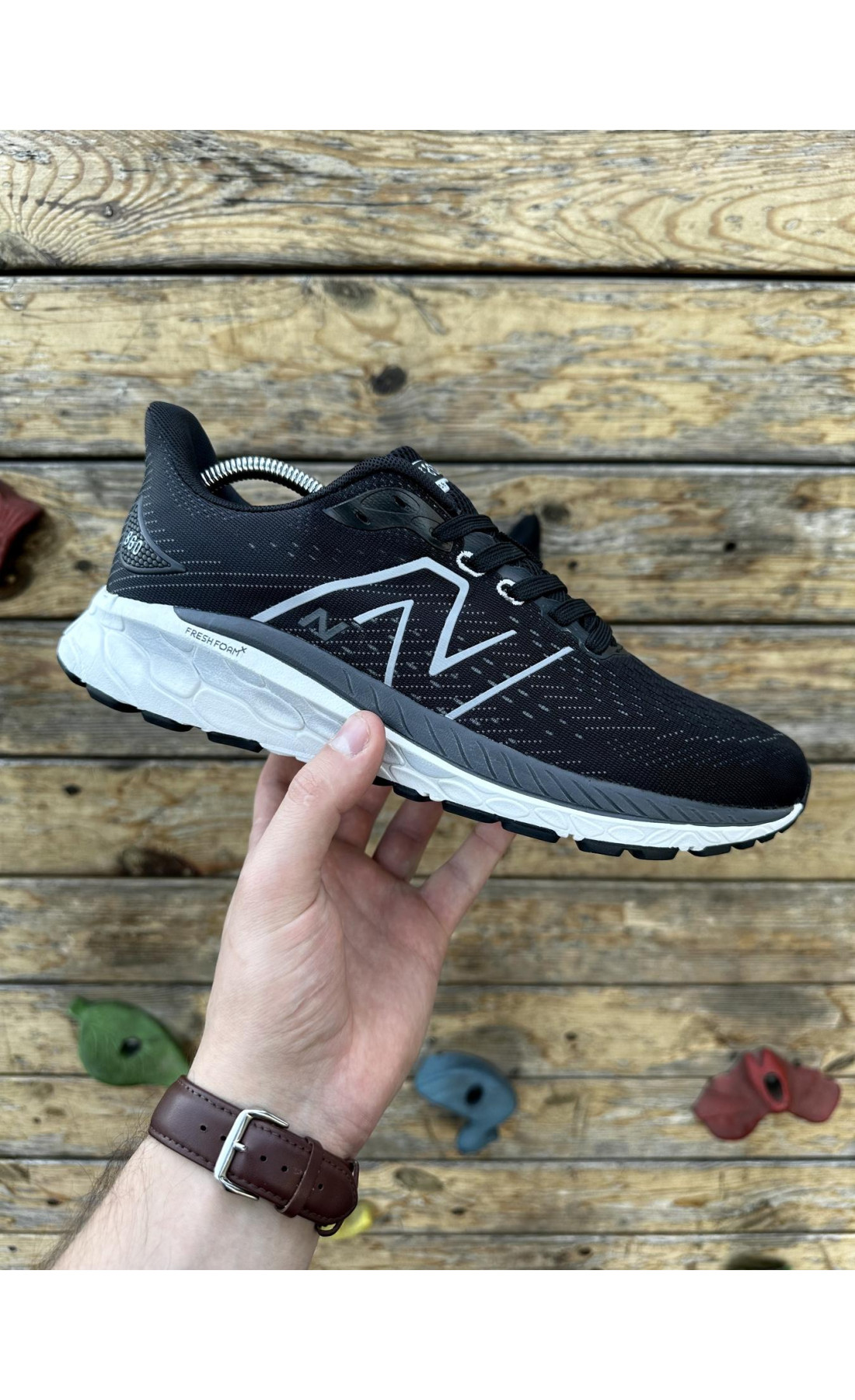 Чоловічі кросівки  Кросівки new balance fresh foam (black white) (3181-2)