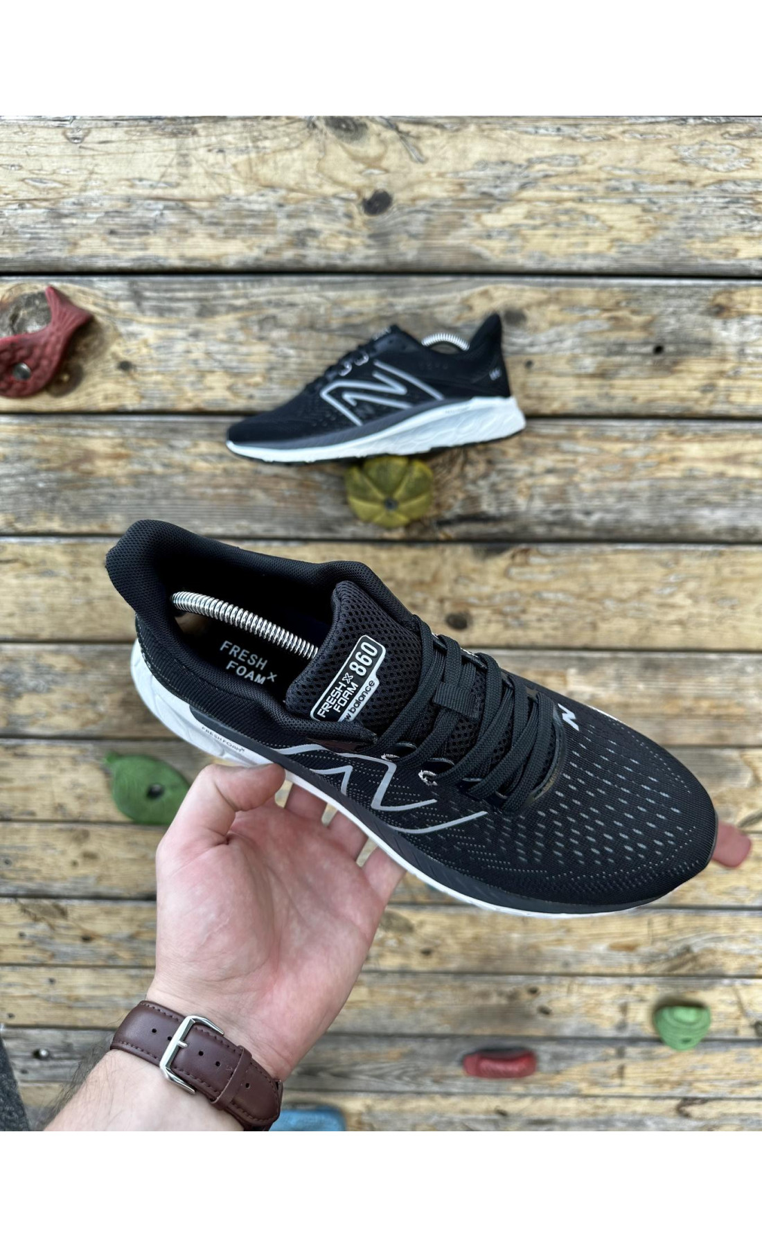 Чоловічі кросівки  Кросівки new balance fresh foam (black white) (3181-2)