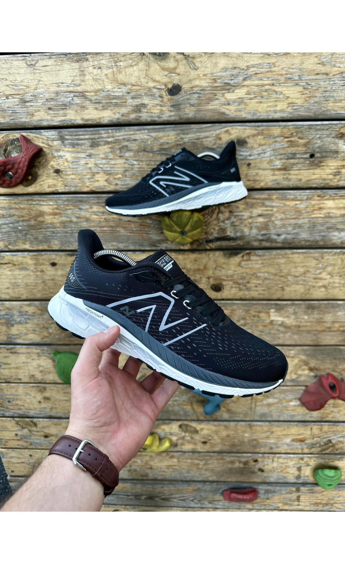 Чоловічі кросівки  Кросівки new balance fresh foam (black white) (3181-2)