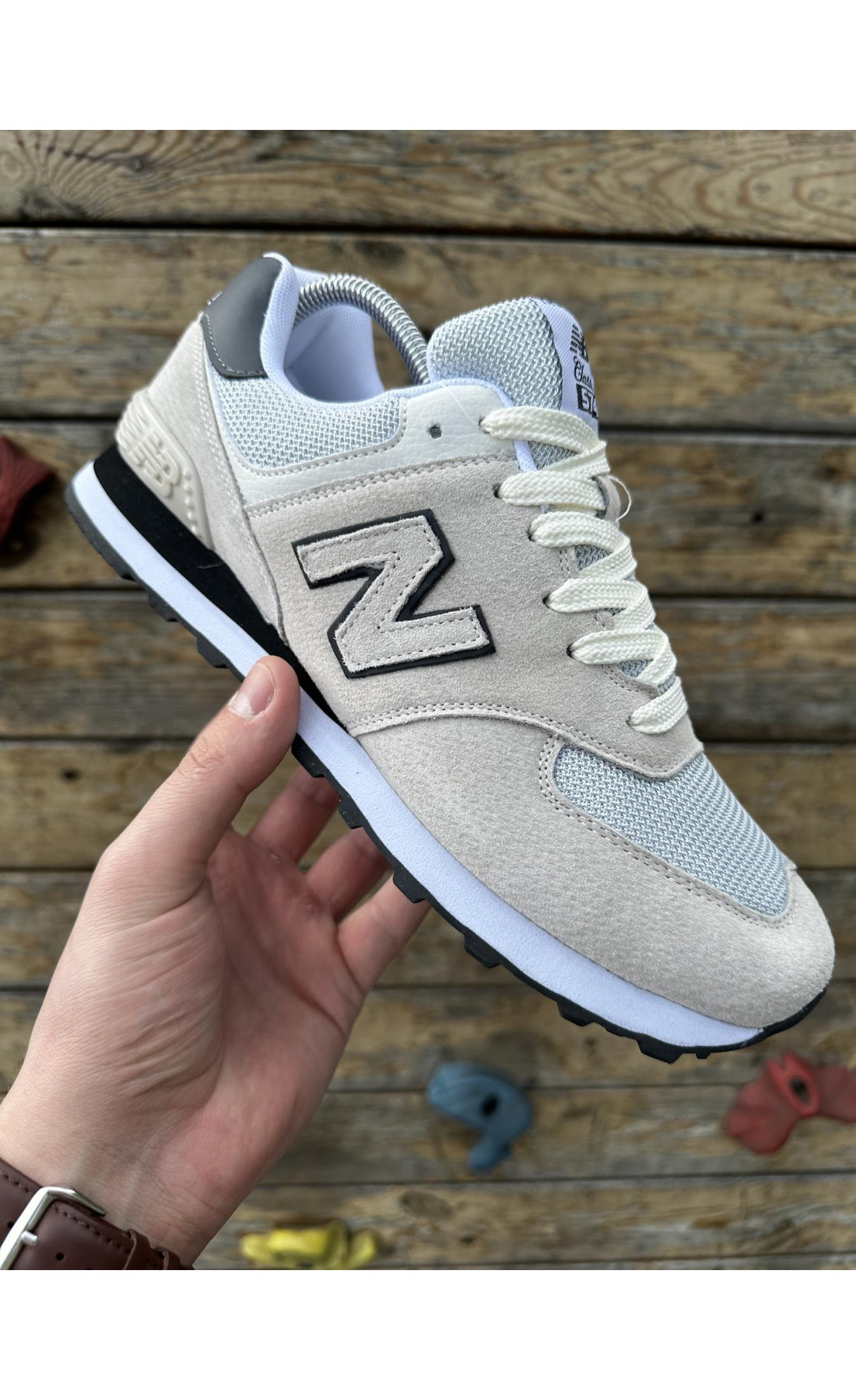 Чоловічі кросівки  Кросівки new balance (світлі) (574-8)