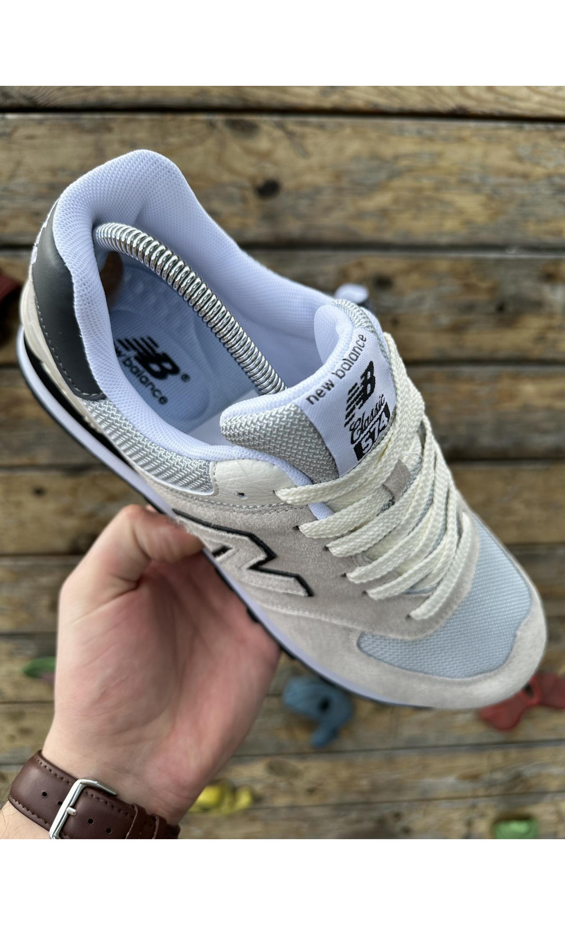 Чоловічі кросівки  Кросівки new balance (світлі) (574-8)