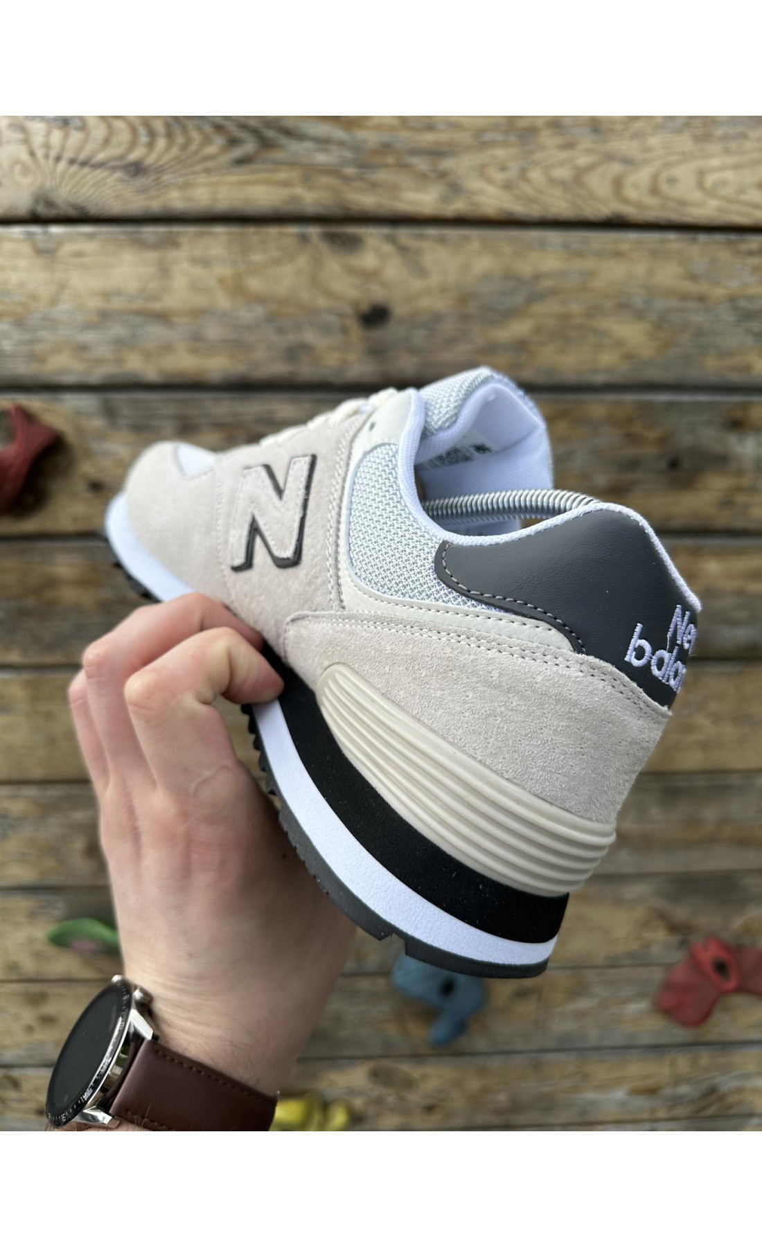 Чоловічі кросівки  Кросівки new balance (світлі) (574-8)