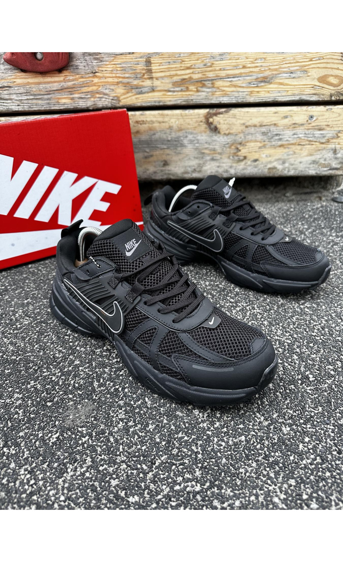 Чоловічі кросівки  Кросівки nike vk run (ліцензія) all black (59-1)