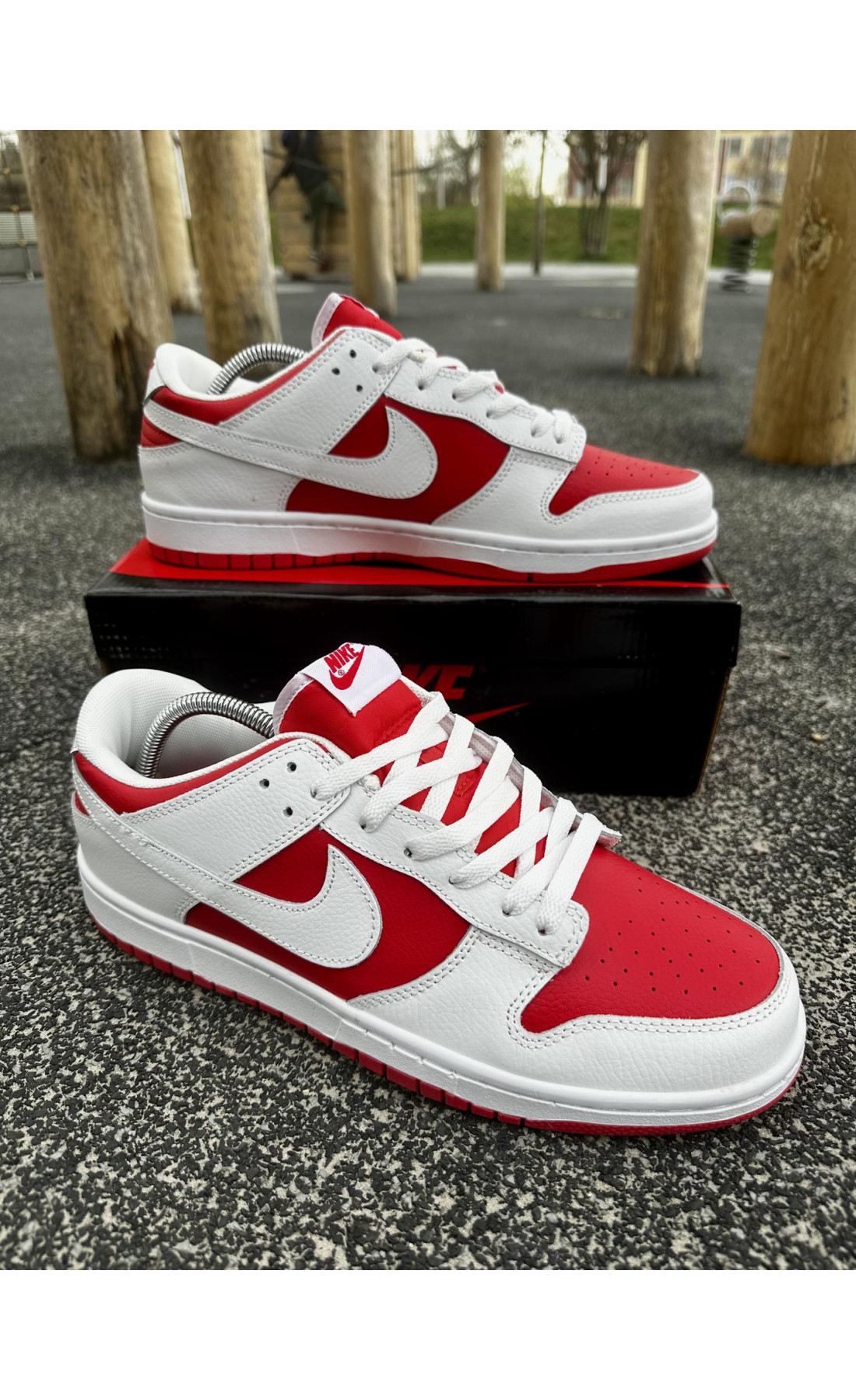 Чоловічі кросівки  Кросівки nike sb dunk (white & red) (2253-11)