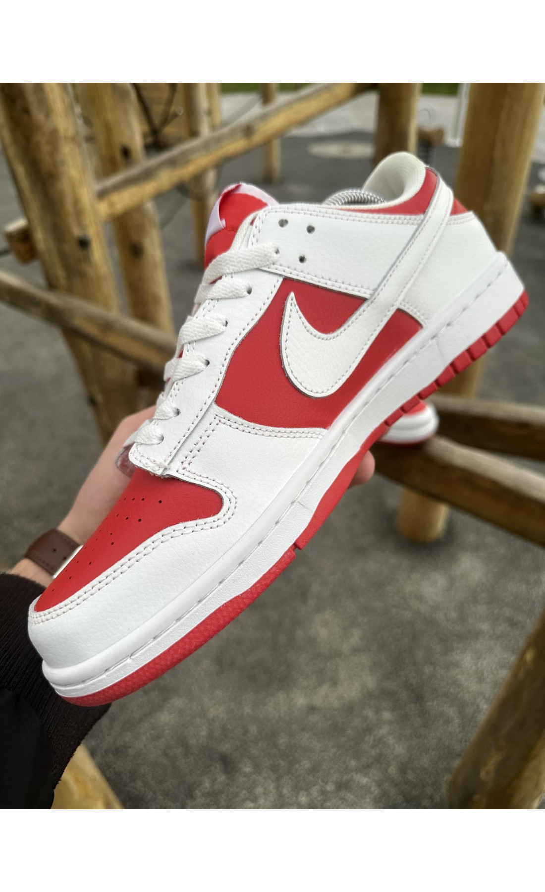 Чоловічі кросівки  Кросівки nike sb dunk (white & red) (2253-11)