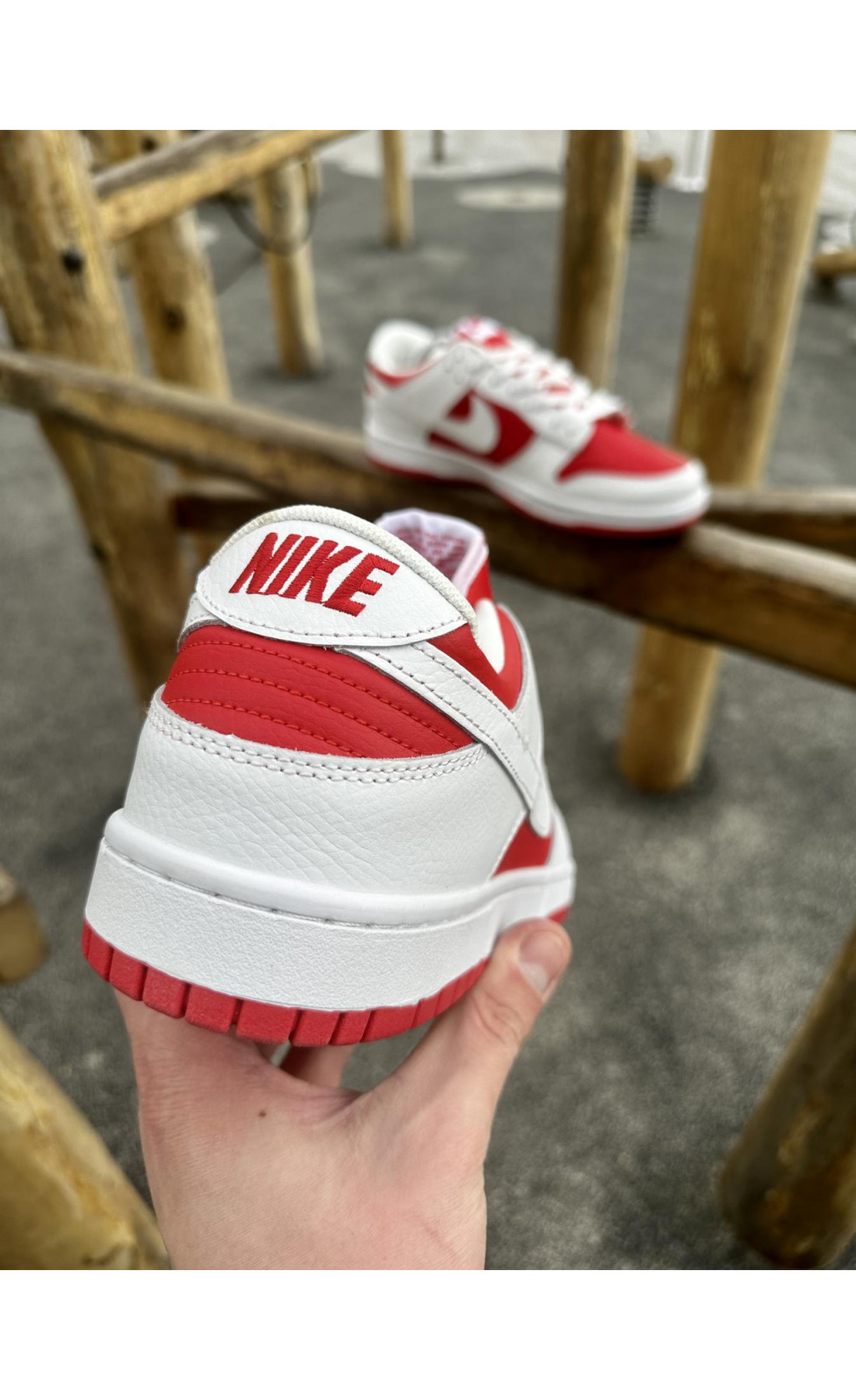 Чоловічі кросівки  Кросівки nike sb dunk (white & red) (2253-11)