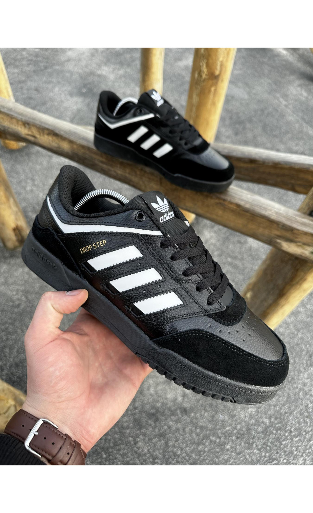 Чоловічі кросівки  Кросівки adidas dropstep (all black) (465-8)