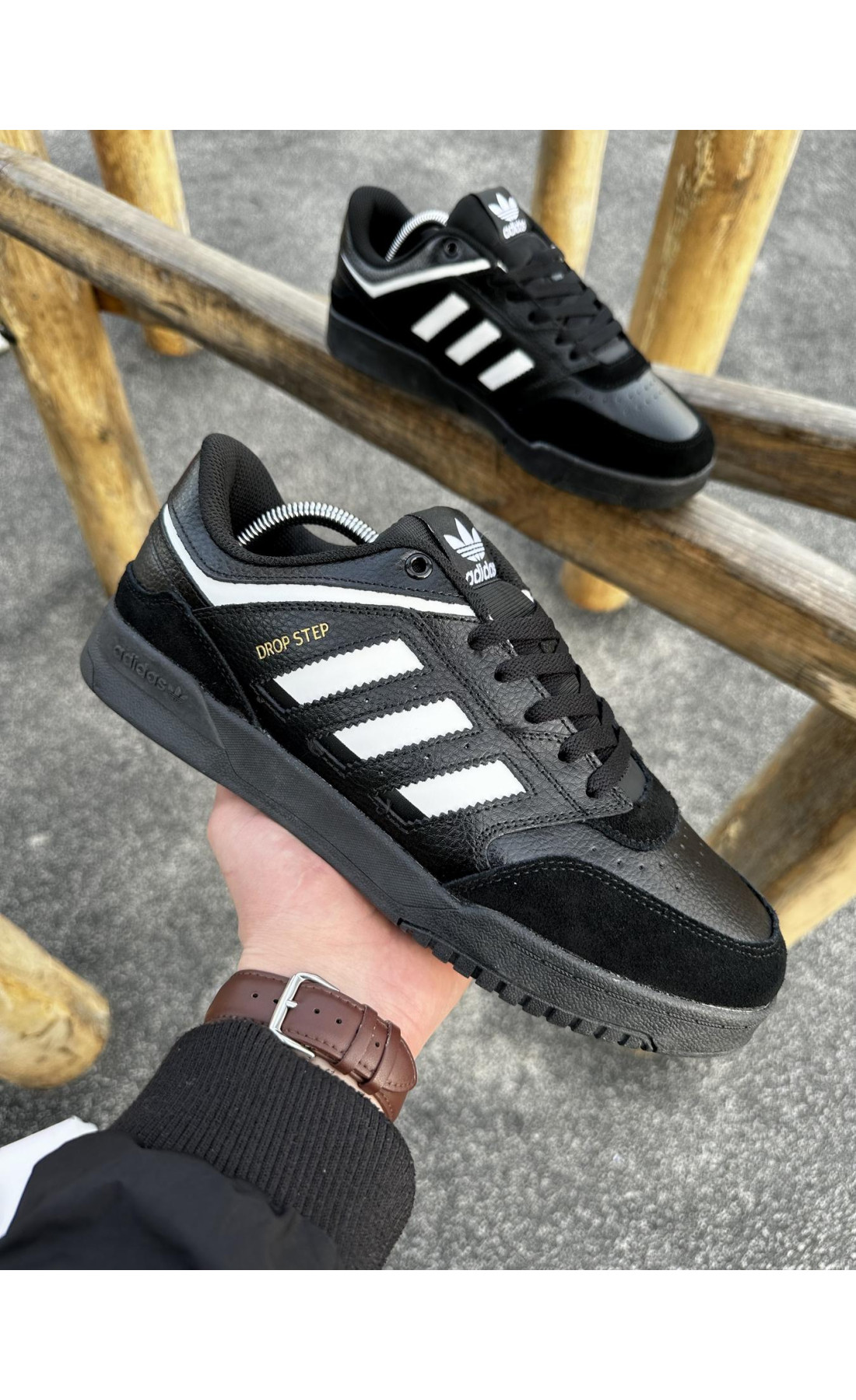 Чоловічі кросівки  Кросівки adidas dropstep (all black) (465-8)