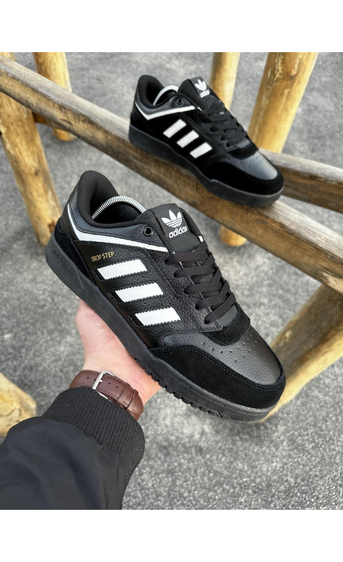 Чоловічі кросівки  Кросівки adidas dropstep (all black) (465-8)
